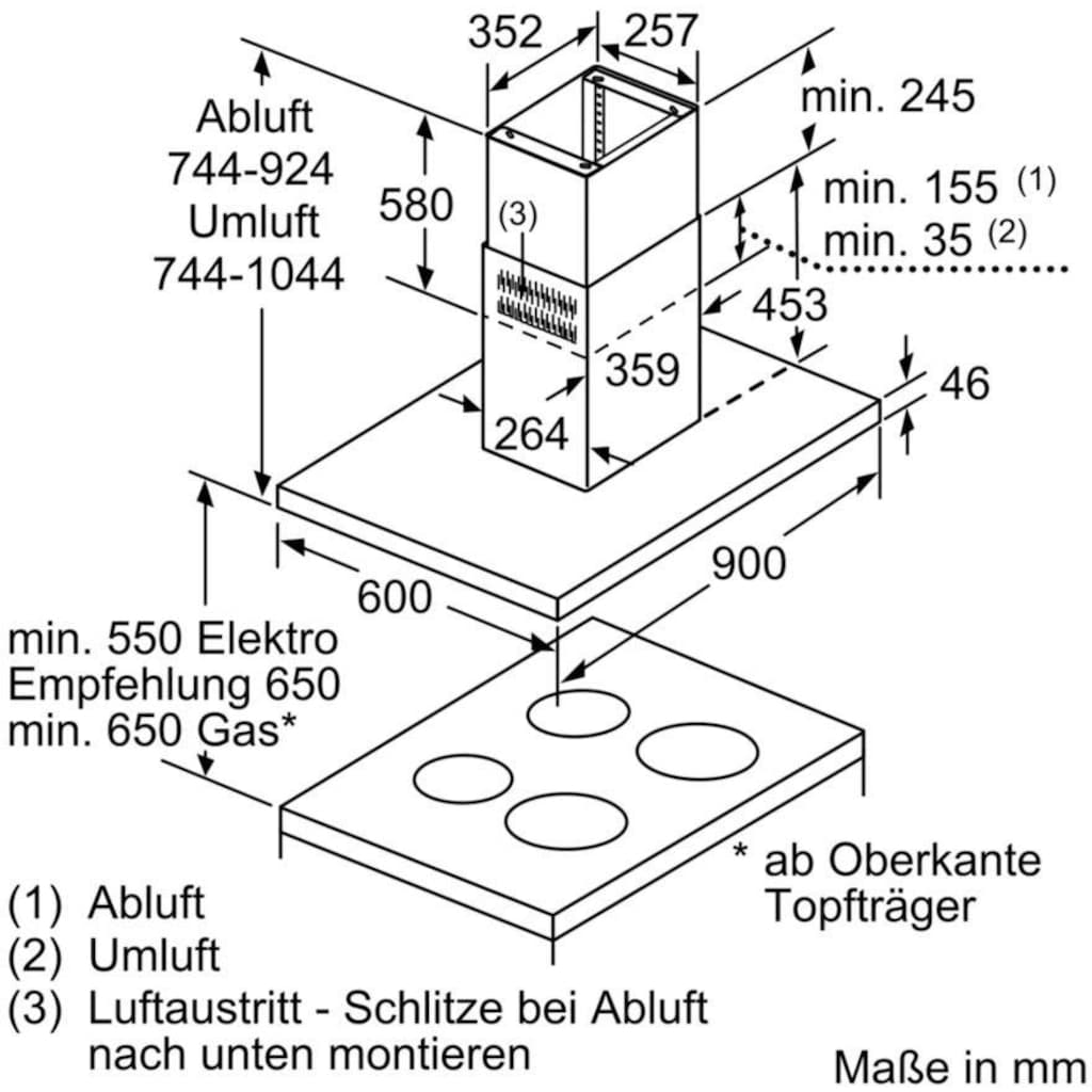 SIEMENS Inselhaube »LF98BIP50«, Serie iQ500