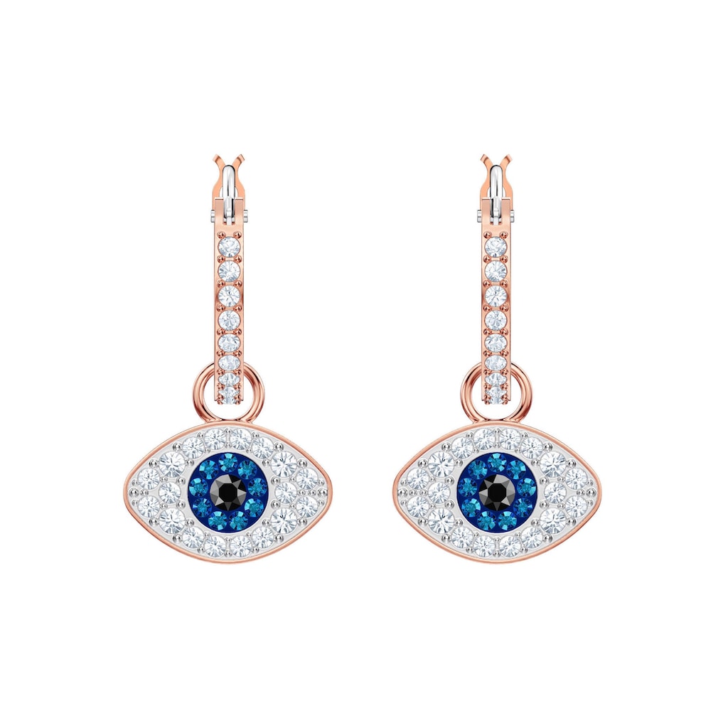 Swarovski Paar Creolen »Duo Evil Eye, mehrfarbig, rosé Vergoldung, 5425857«