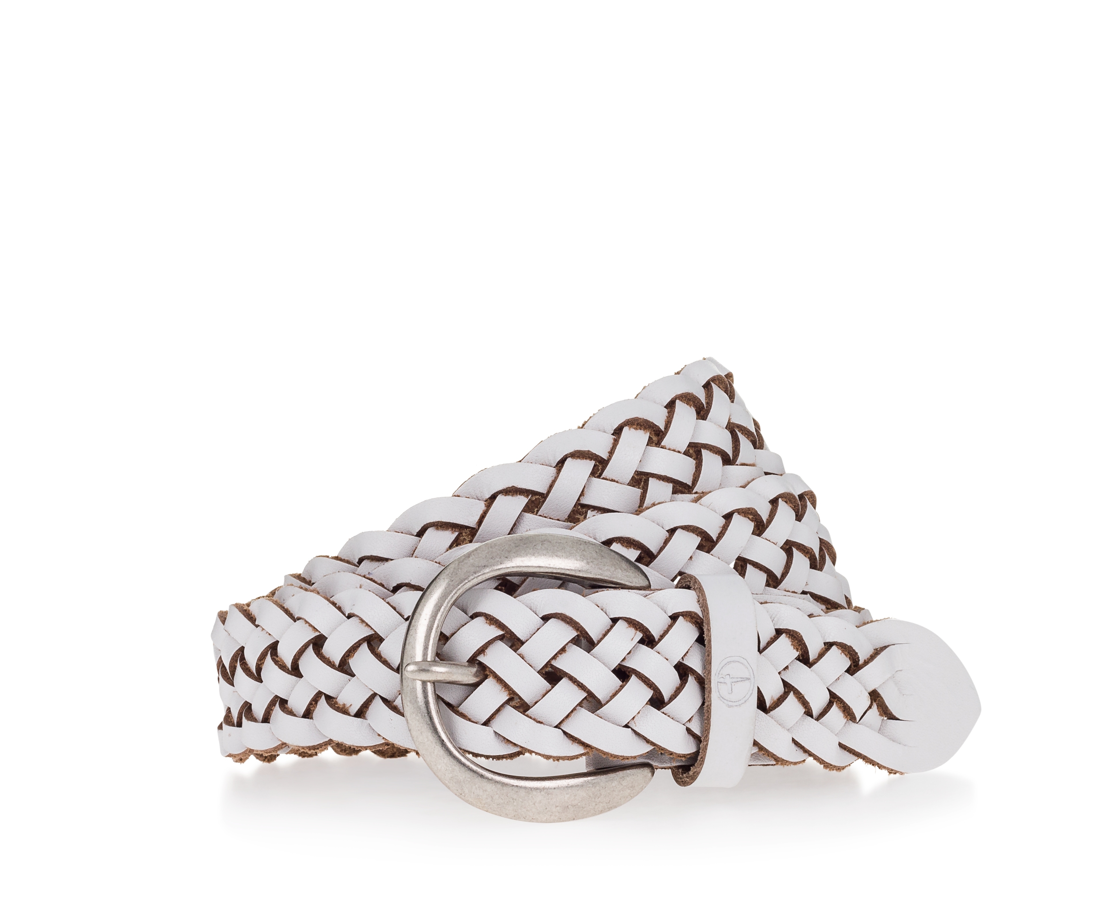 Tamaris Flechtgürtel ""Dana Silver"" mit individueller Längenverstellung, aus Rindsleder, 3 cm breit