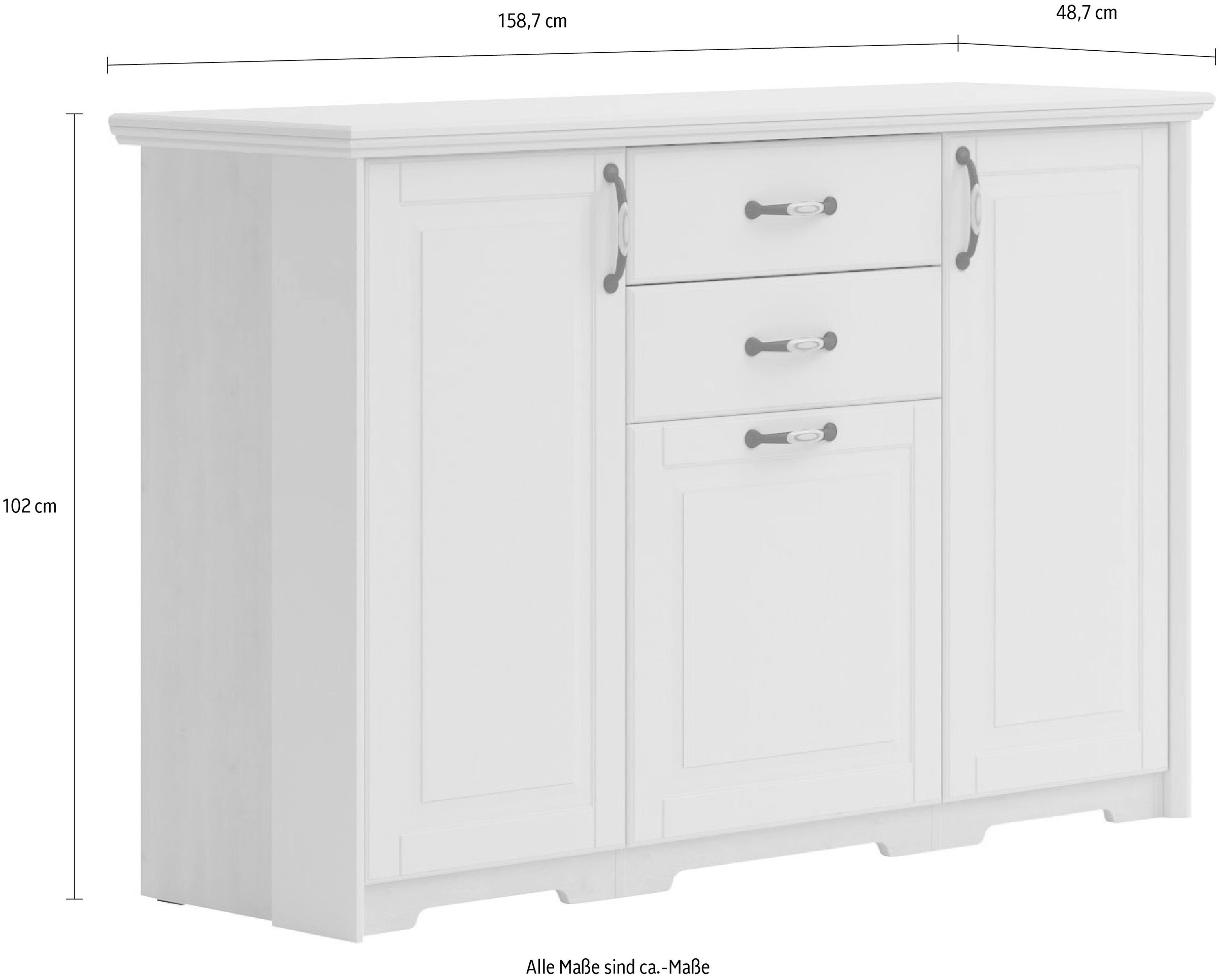 Home affaire Kommode »Evergreen«, hochwertig UV lackiert, mit Soft-Close-Funktion