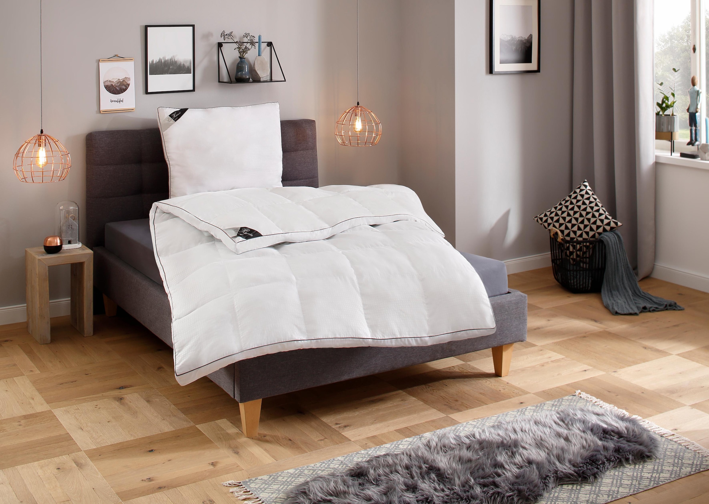 Hanse by RIBECO Kunstfaserbettdecke + Kopfkissen "Max" Unschlagbares Preisl günstig online kaufen