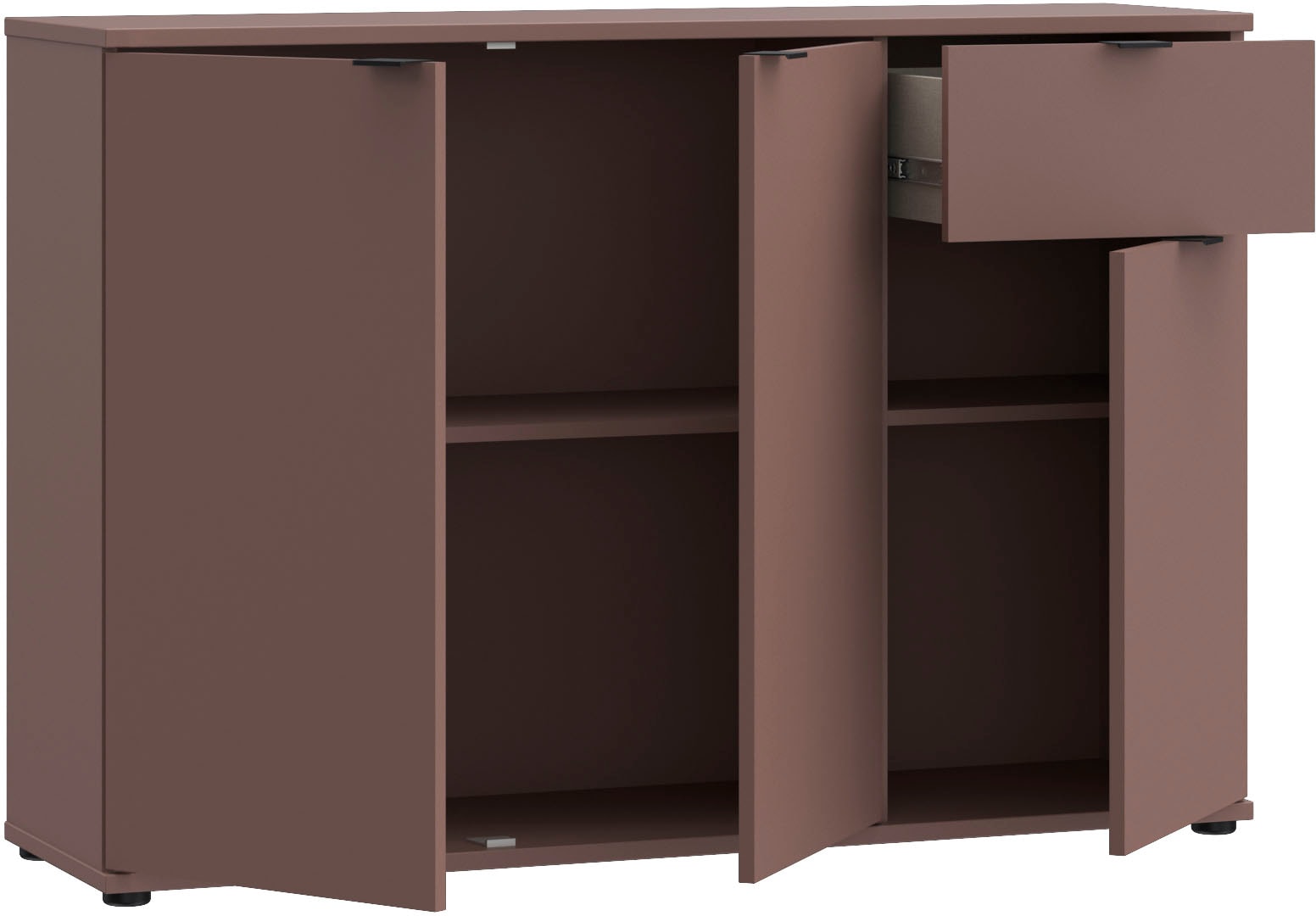 FORTE Sideboard »Ganymede«, Sideboard, Stauraum, Schublade; Metallgriffe, 4 Dekore, Breite 119,8cm