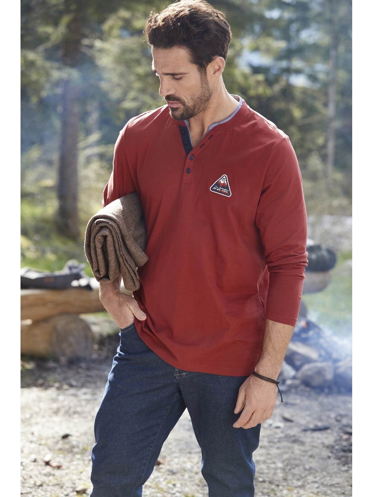 Jan Vanderstorm Langarm-Poloshirt »Langarmshirt NICIAS«