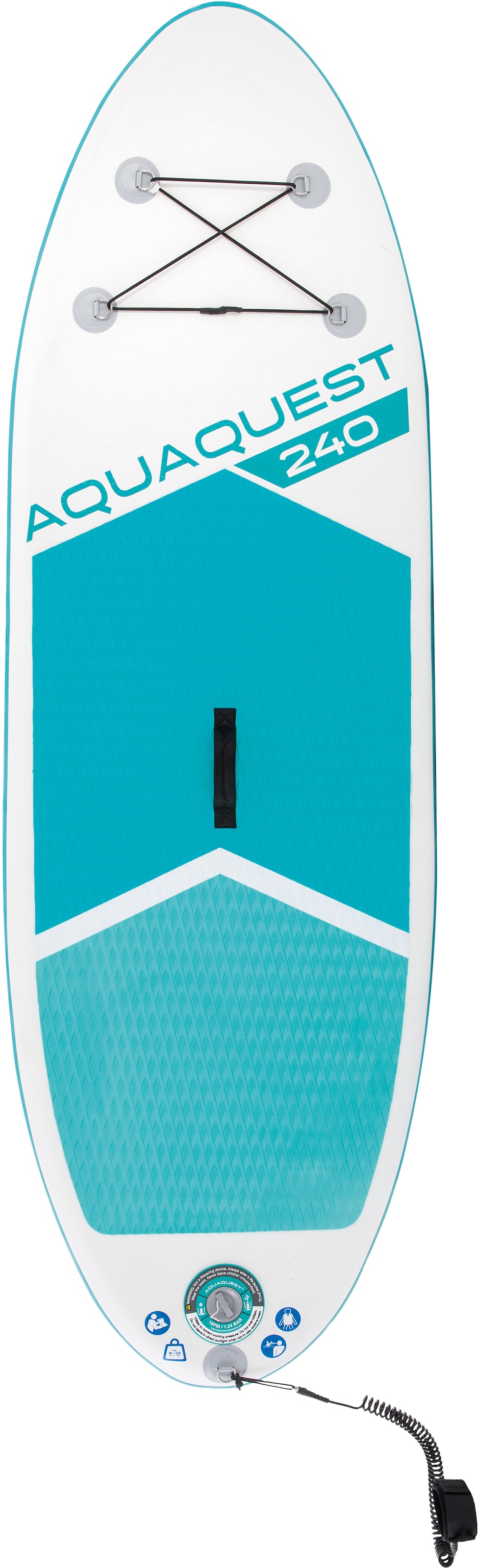 Intex Inflatable SUP-Board »AQUA QUEST 240«, (Set, 3 tlg., mit Paddel, Pumpe und Transportrucksack)