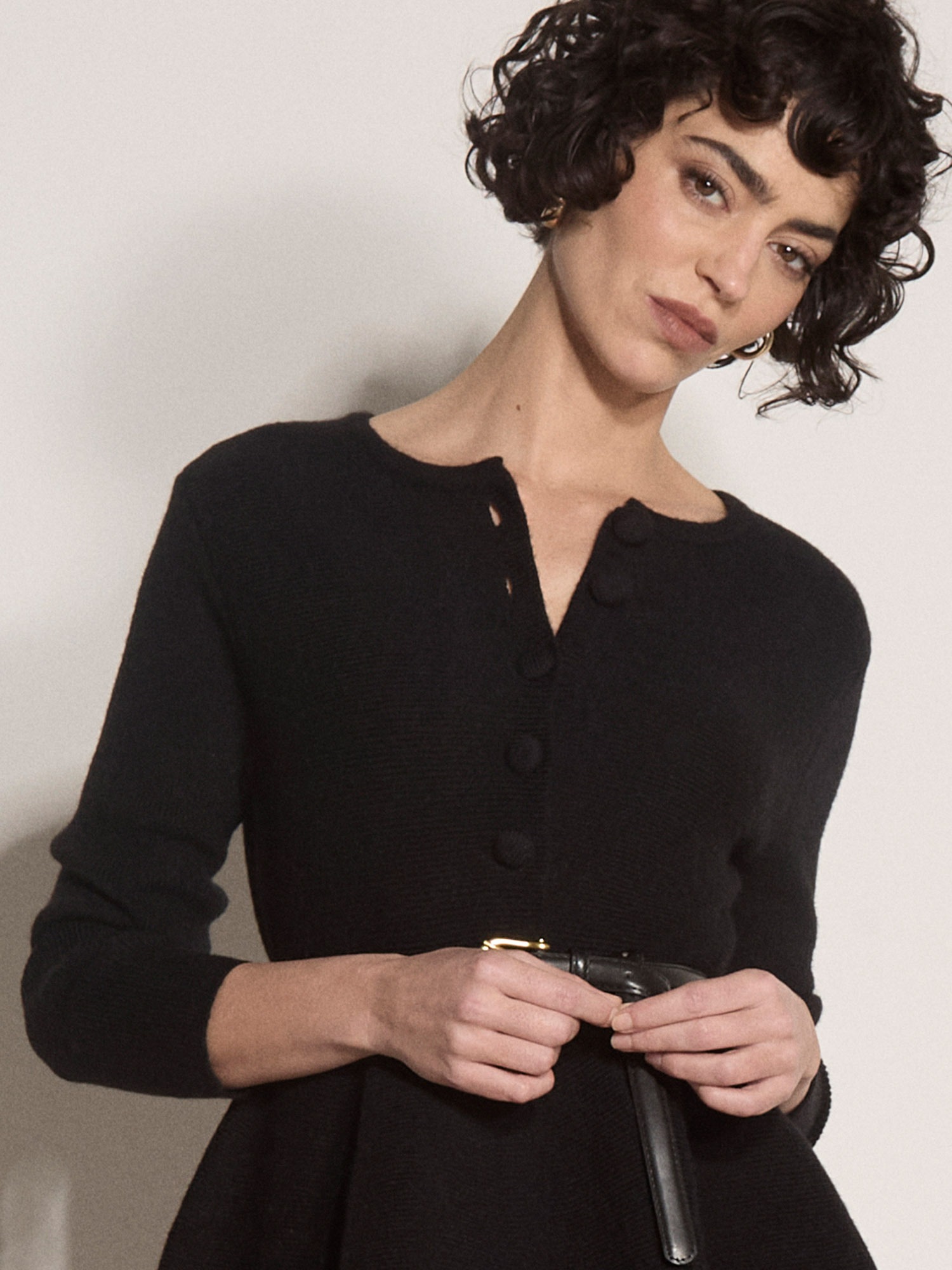 Apricot Cardigan »Peplum-Saum-Strickjacke« aus Rippstrick