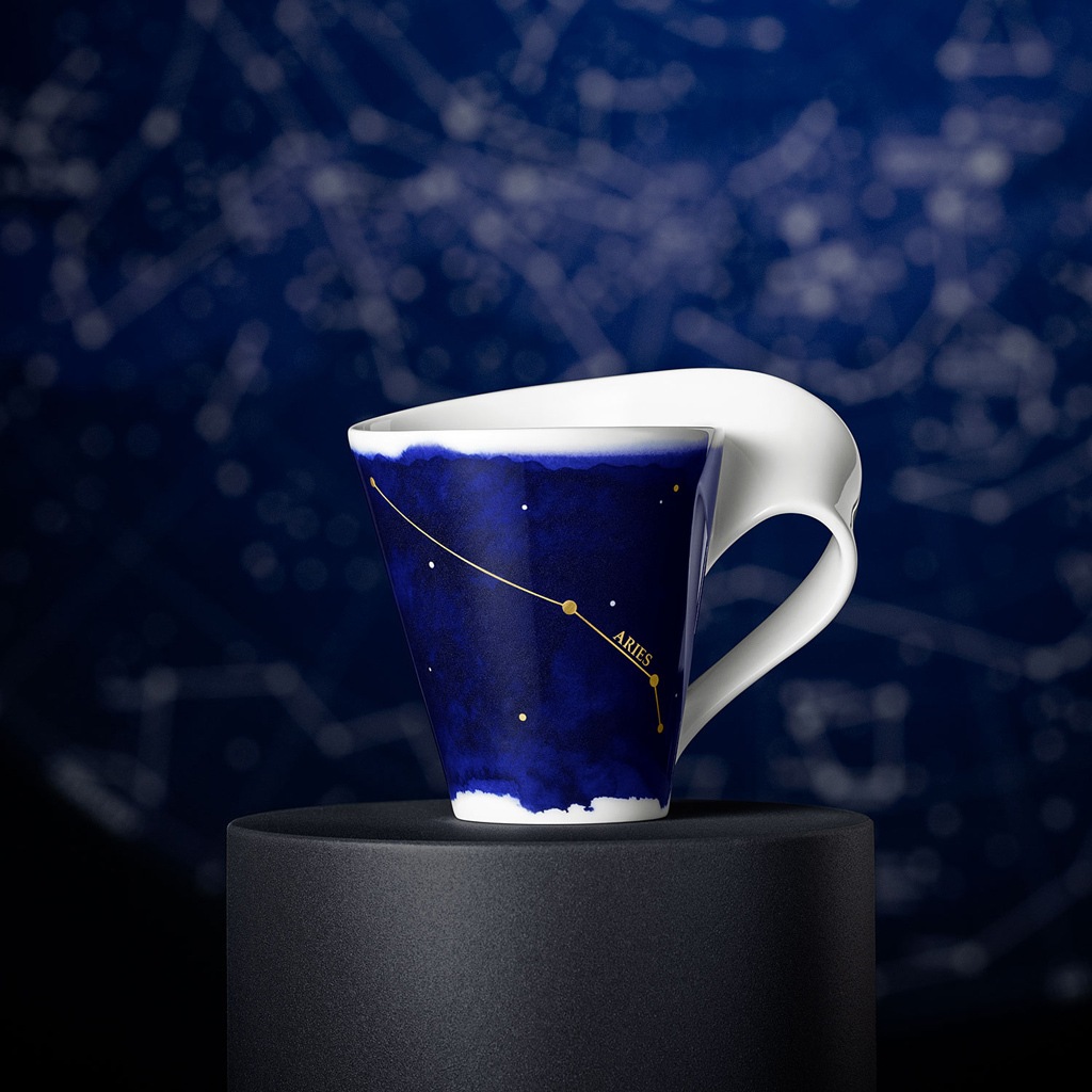 Villeroy & Boch Tasse "Tasse Widder NewWave Stars 300 ml weiß-blau" günstig online kaufen