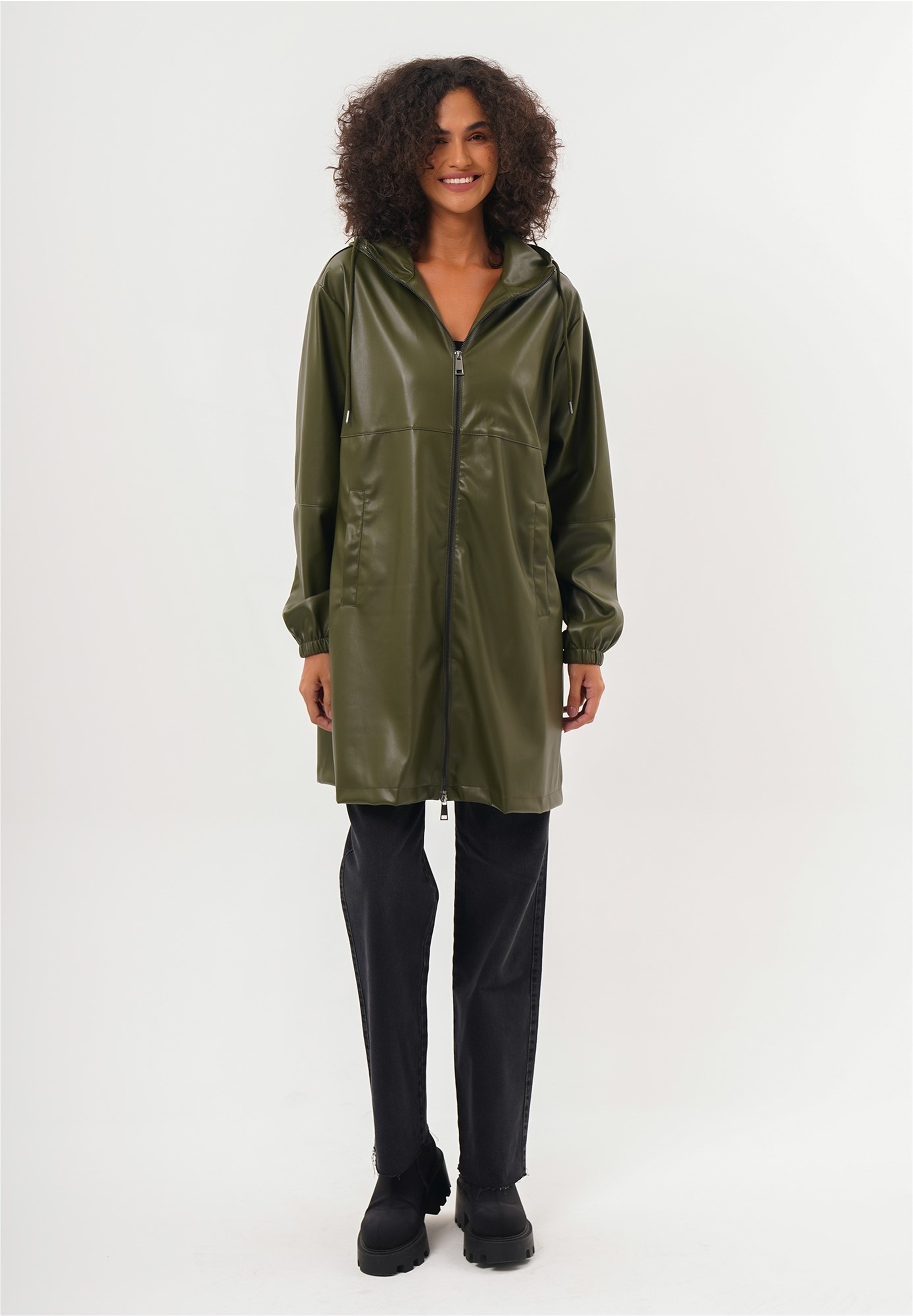 freshlions Outdoorjacke »Gillian«, (1 St.), aus stylishem Kunstleder