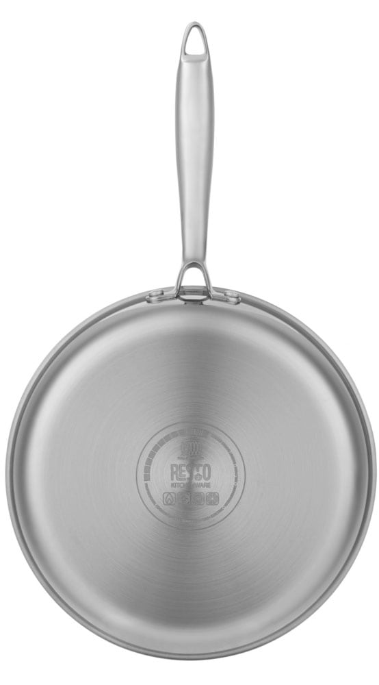 RESTO Kitchenware Bratpfanne »Achird Pfanne aus Tri-Ply (Edelstahl + Aluminium + Edelstahl) ofenfest« Edelstahl 18/10 1 Stk. tlg. Die 3-schichtige Basis ermöglicht eine Energieeinsparung von 25%