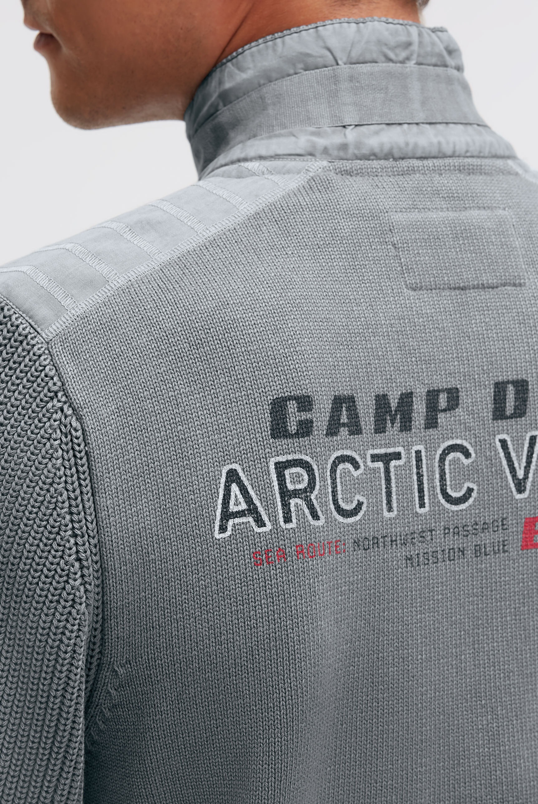 CAMP DAVID Strickjacke mit Reißverschlusstaschen