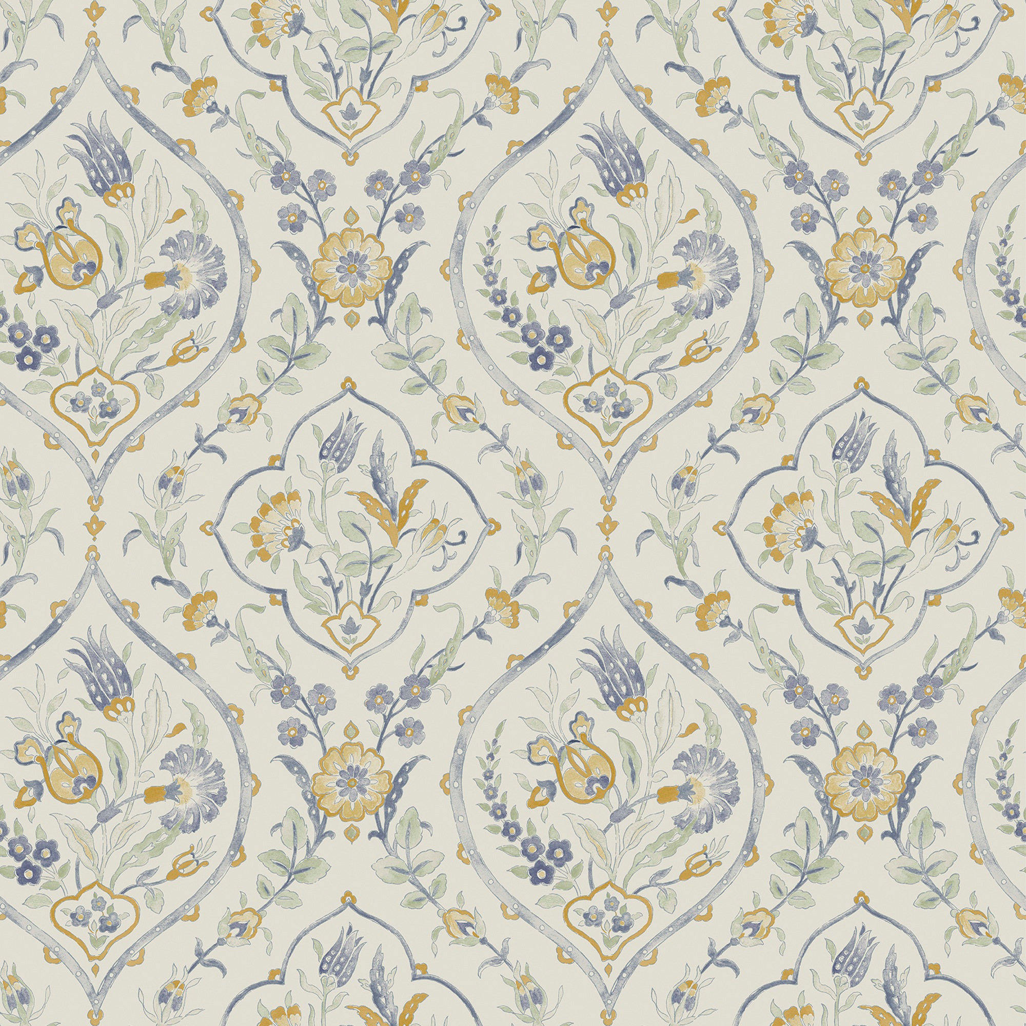LAURA ASHLEY Vliestapete »Foscot Damask«, Barock, 10mx52cm (ca. 5m2)