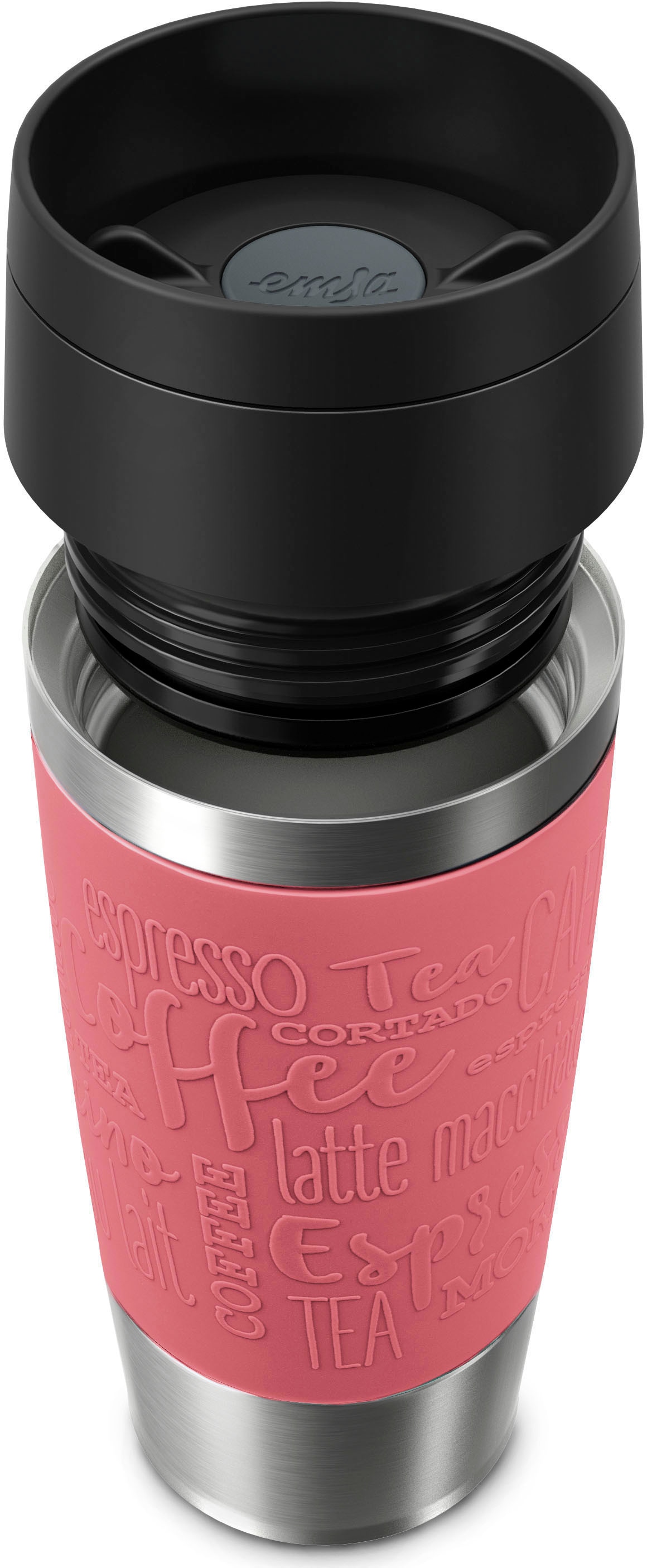 Emsa Thermobecher »Travel Mug Classic, mit 360°-Trinköffnung«, 4h heiß, 8h kalt - 360 ml / 6h heiß, 12h kalt - 500 ml, 100% dicht