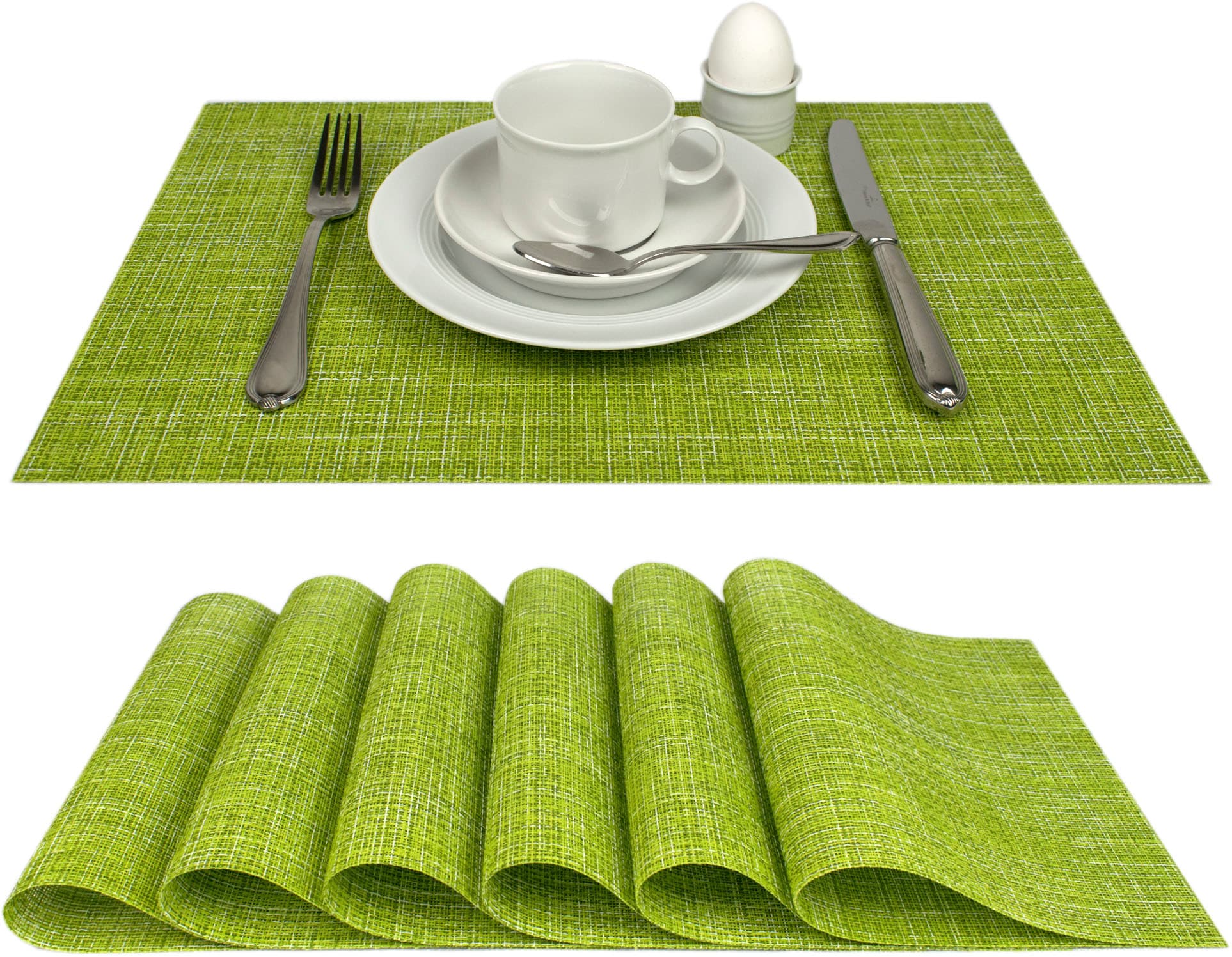 Delindo Lifestyle Platzset »Capri«, St.), in | als geflochtener BAUR Set, 6er-Spar bestellen (6 Optik abwischbar