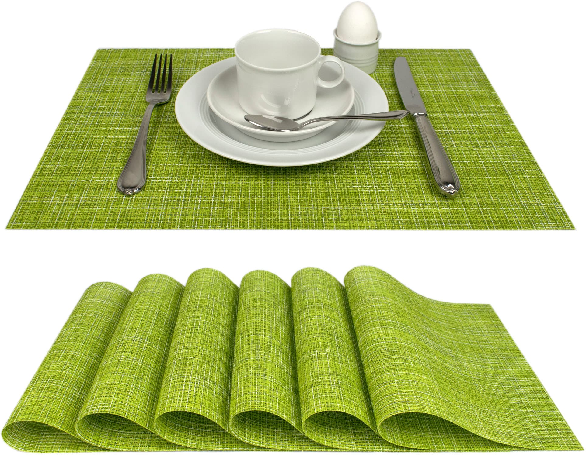 Delindo Lifestyle Platzset "Capri" in geflochtener Optik als 6er-Spar Set, günstig online kaufen