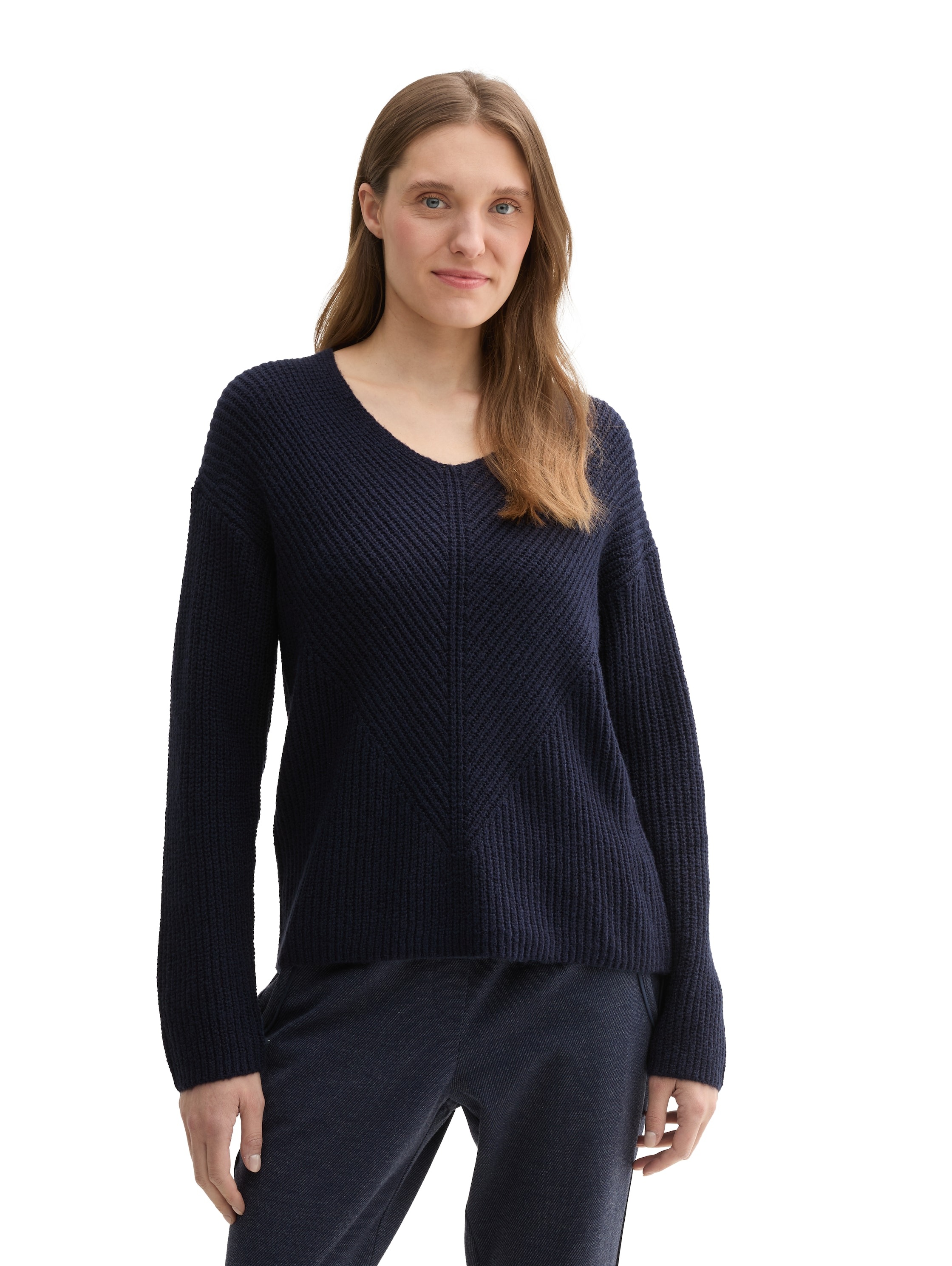TOM TAILOR Strickpullover, mit V-Ausschnitt