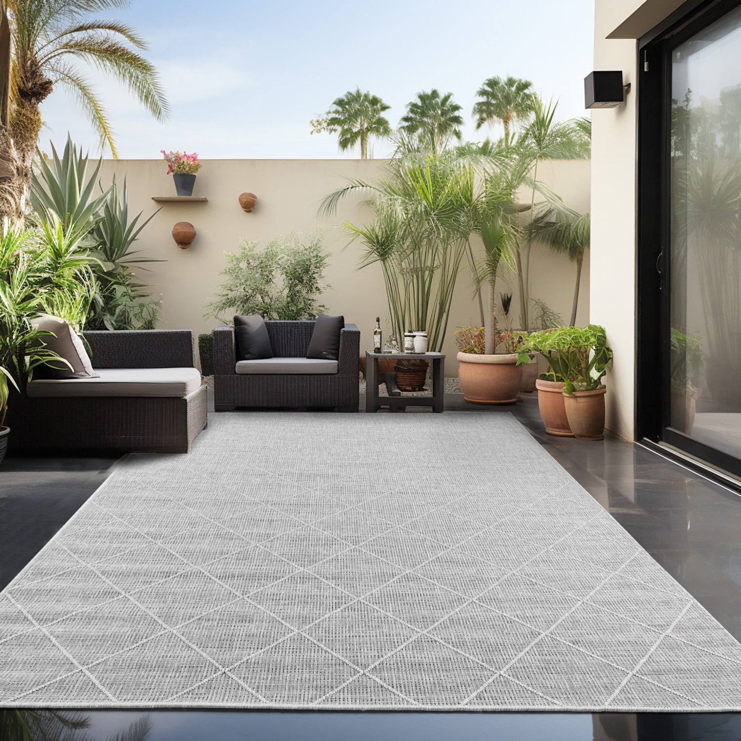 Ayyildiz Teppiche Outdoorteppich "ZAGORA 4512" rechteckig 5 mm Höhe Läufer, günstig online kaufen