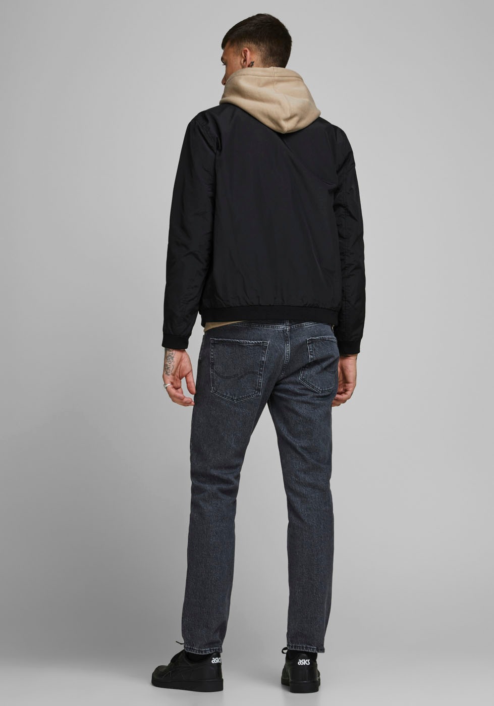 Jack & Jones Bomberjacke "JJERUSH mit geripptem Kragen und Taschen", unifar günstig online kaufen