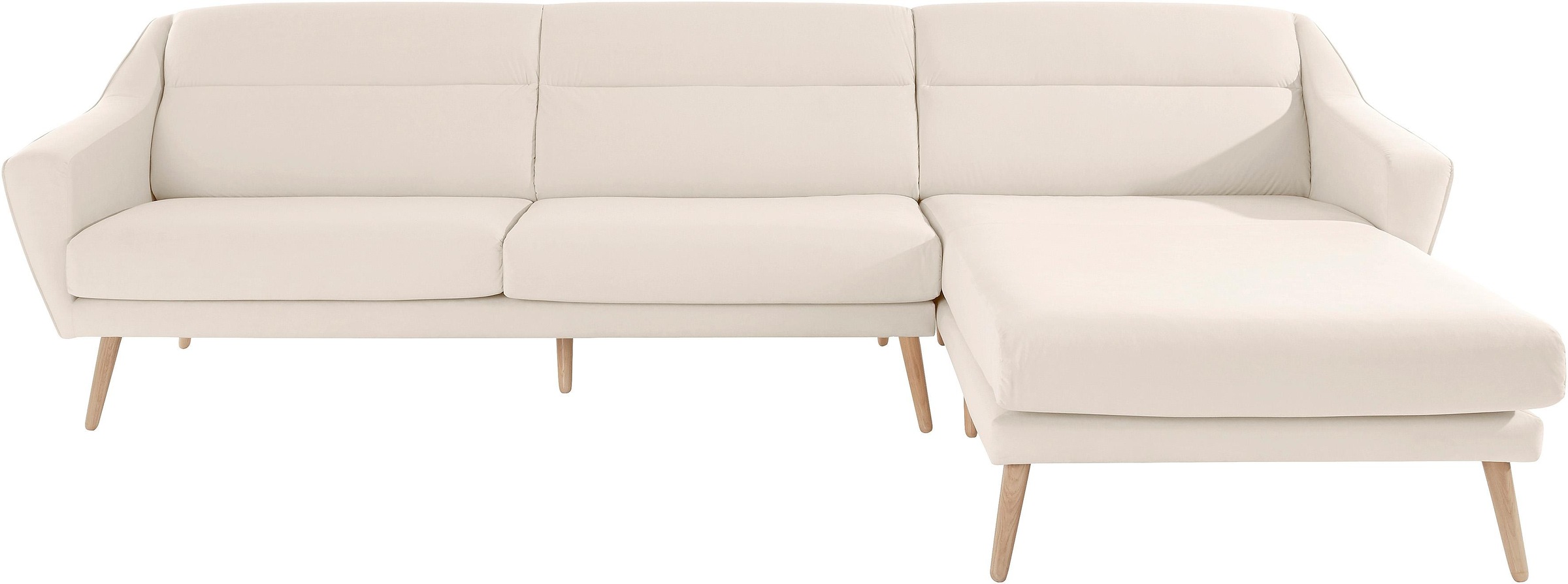 OTTO home Ecksofa "Bille L-Form" mit Naht im Rückenkissen und Beinen aus Ei günstig online kaufen