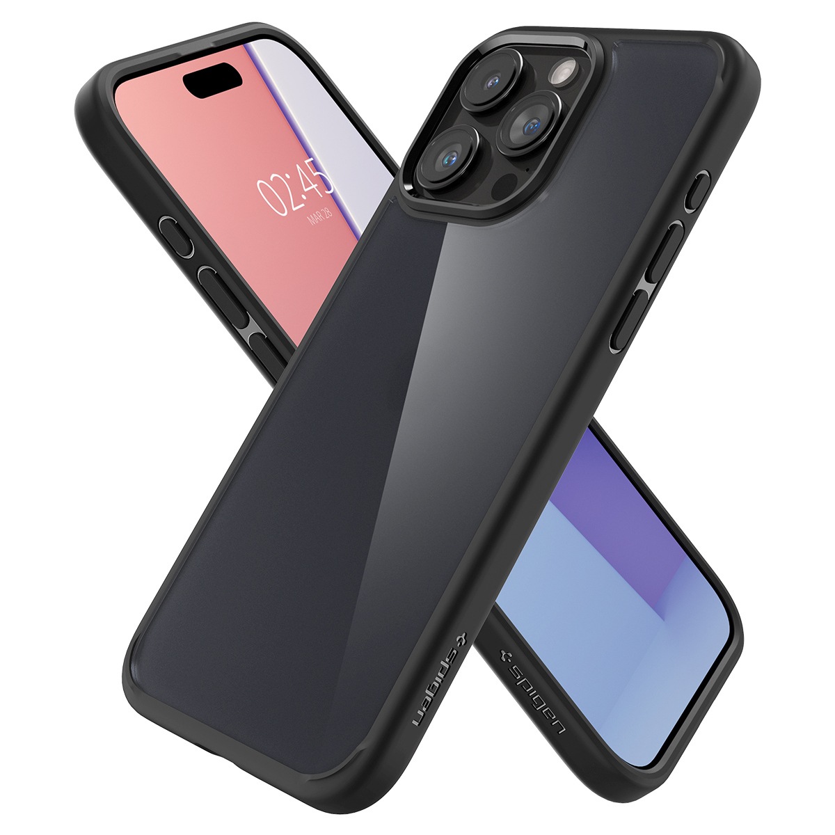 Backcover »Spigen Ultra Hybrid for iPhone 15 Pro Frost Black«, Apple iPhone 15 Pro