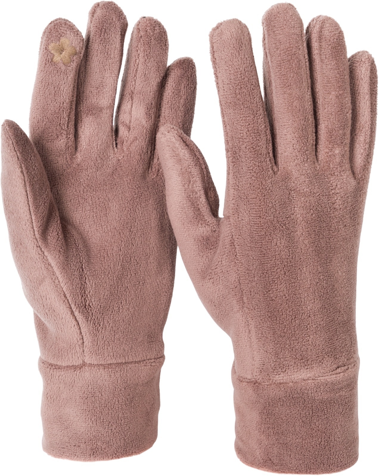 styleBREAKER Fleecehandschuhe "Einfarbige Touchscreen Fleece Handschuhe" 1 Stk.