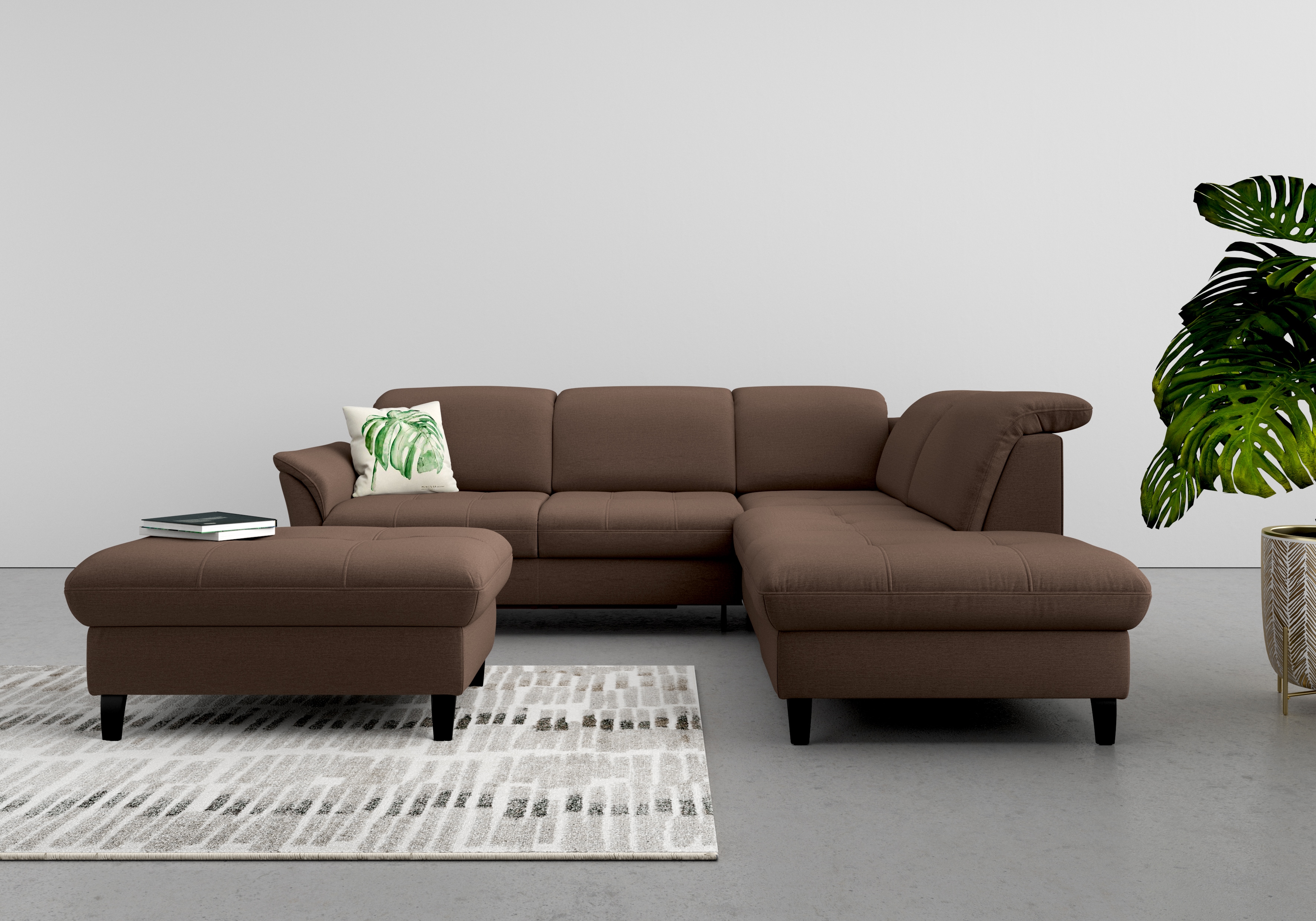 sit&more Ecksofa "Maggiore L-Form" wahlweise mit Kopfteilverstellung, Schlaffunktion und Stauraum