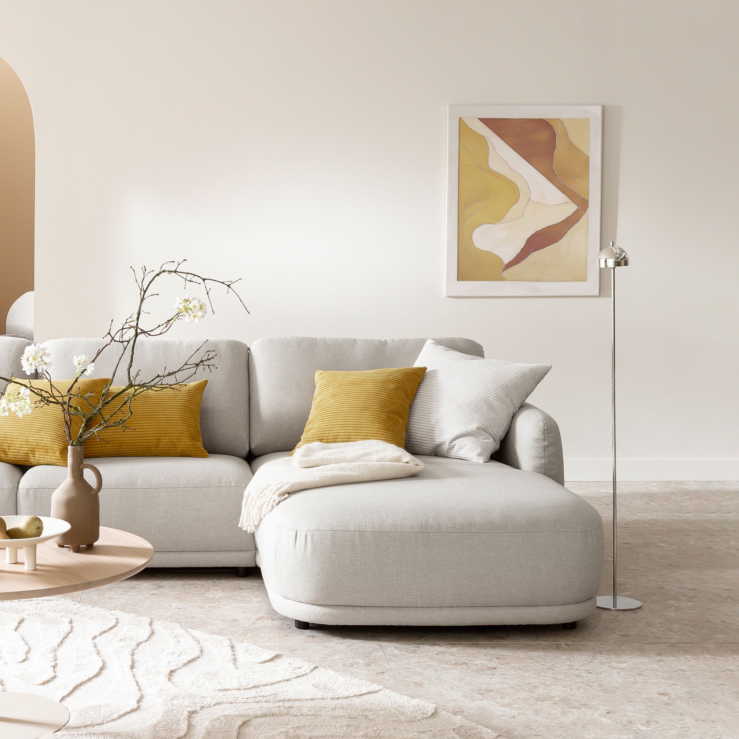 SCHÖNER WOHNEN-Kollektion LED Stehlampe »BELLIS« LED-Board 1 Stk. Warmweiß SCHÖNER WOHNEN Kollektion, Touchdimmer, Memoryfunktion, IP54, Akku