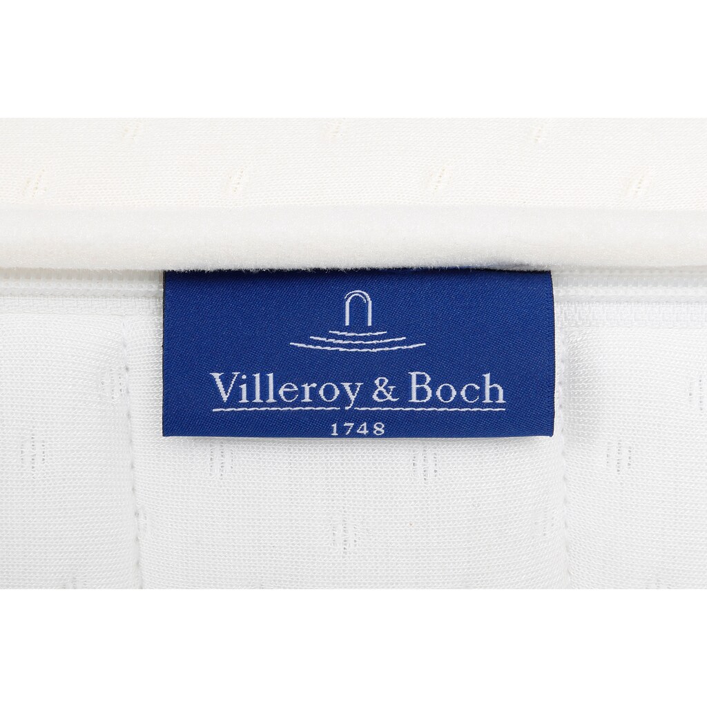 Villeroy & Boch Boxspringbett »LAILA CARRÉ«, Einzelbett mit Kopfteil Curve Slim Höhe 130 cm, von TFK 500 bis zu TFK 7000, motorisch verstellbar