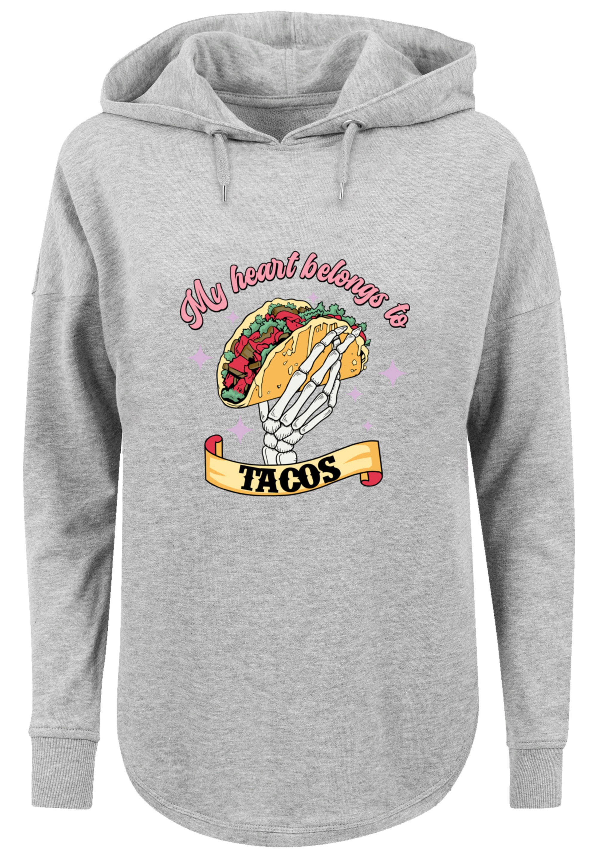 F4NT4STIC Kapuzenpullover »Anti Valentinstag My Herz belongs to tacos«, Premium Qualität