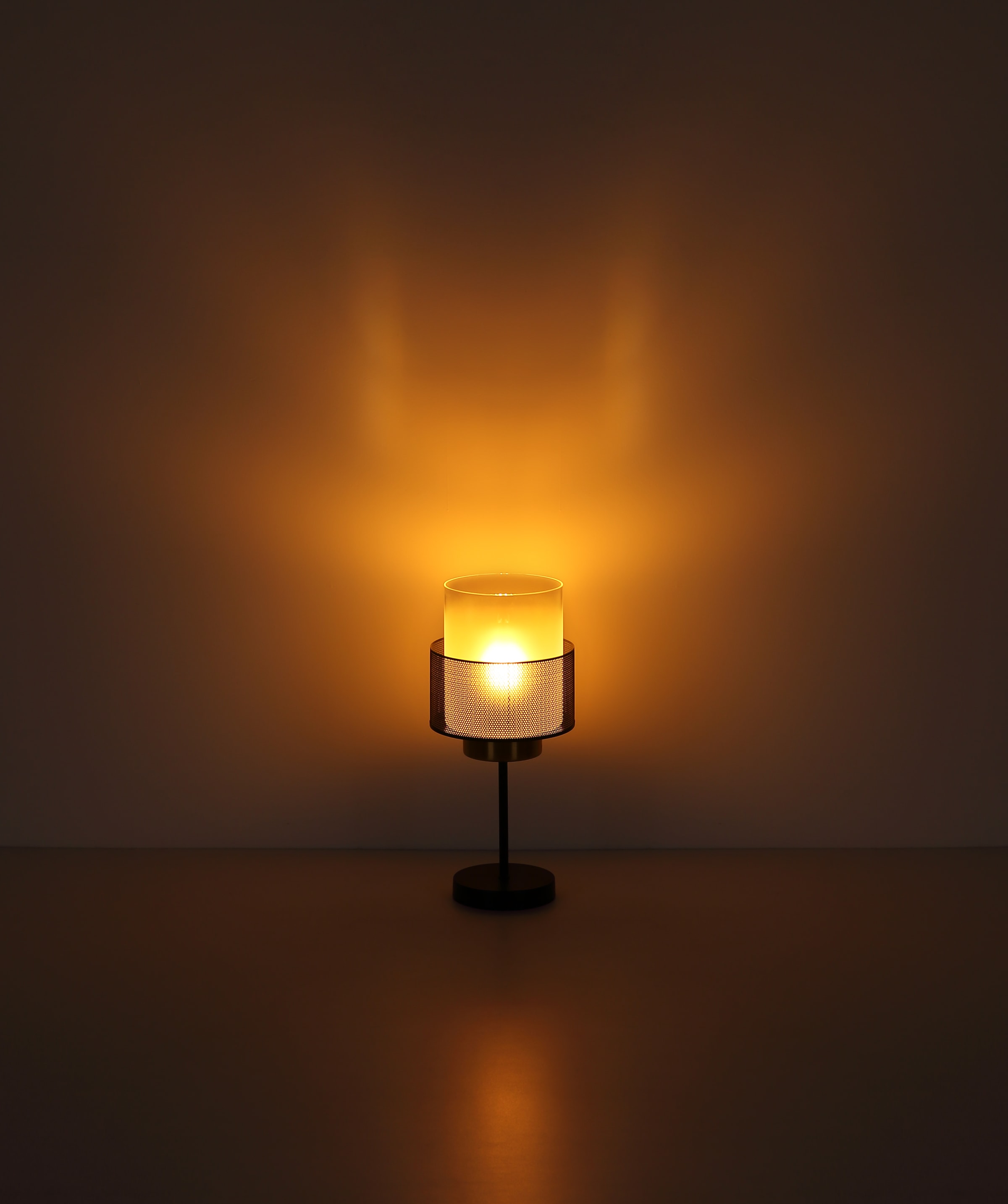 GLOBO LIGHTING Tischleuchte »OLGA«, Leuchtmittel E27 | ohne Leuchtmittel, Tischlampe/Glas satiniert/Metallring/Wohnzimmer/Schlafzimmer