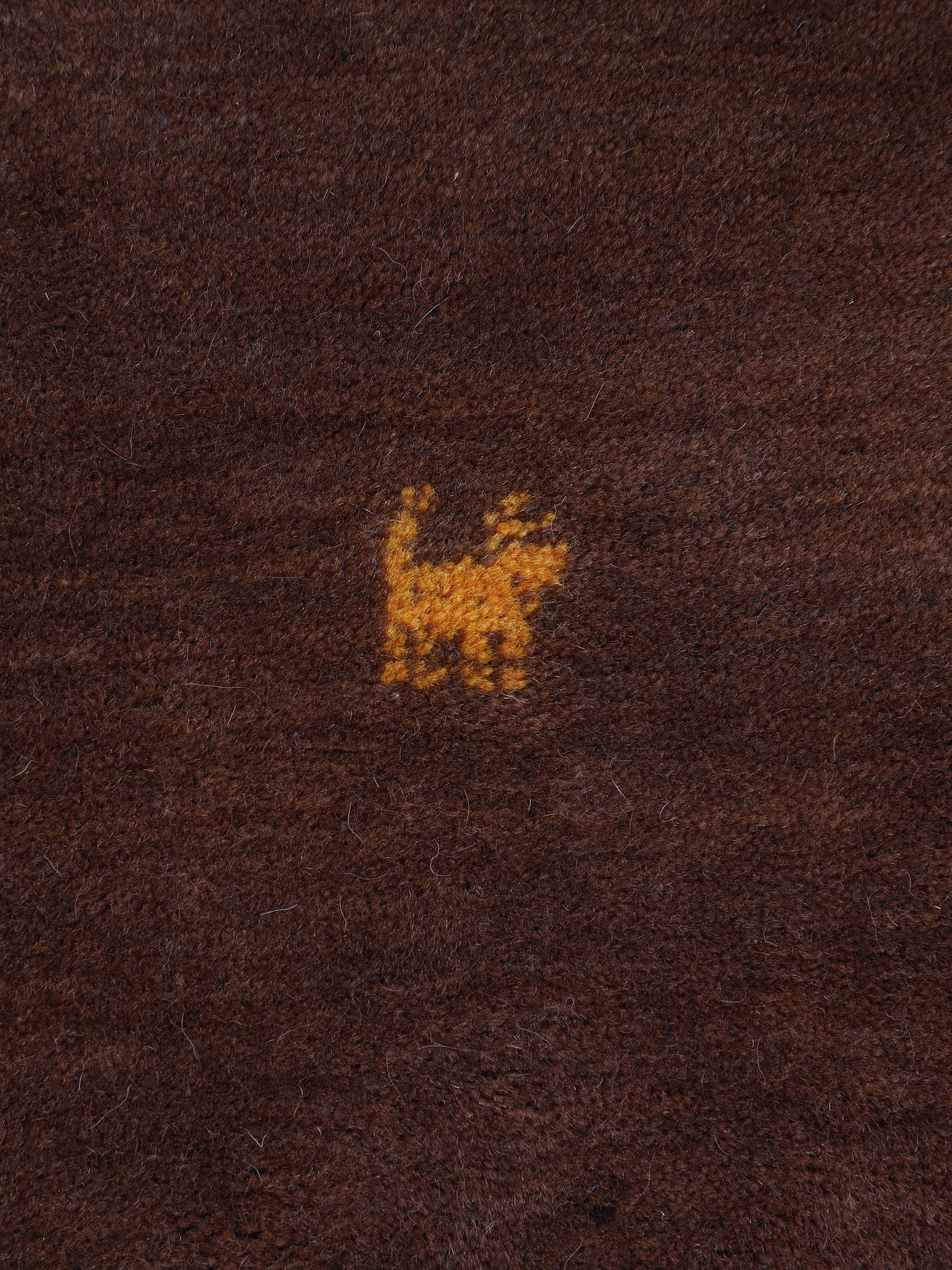 carpetfine Wollteppich »Gabbeh-Uni«, quadratisch, 15 mm Höhe, reine Wolle, handgewebt, Gabbeh Loom Tiermotiv, Sonderform Quadrat