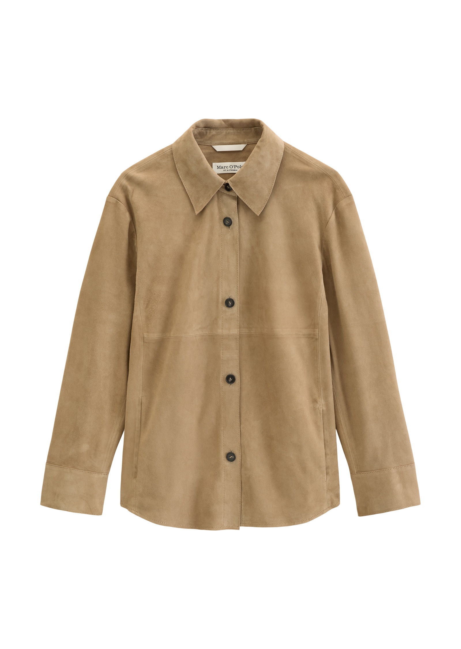 Marc O'Polo Langarmbluse »aus weichem Ziegen-Veloursleder«