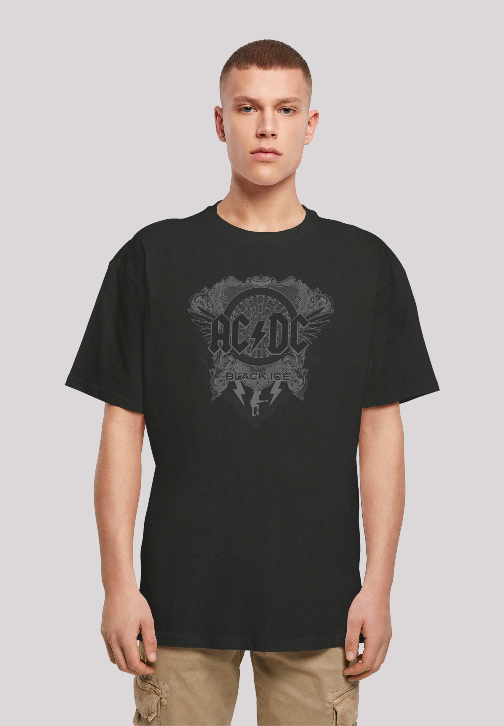 F4NT4STIC T-Shirt "ACDC Rock Band Black Ice", Print