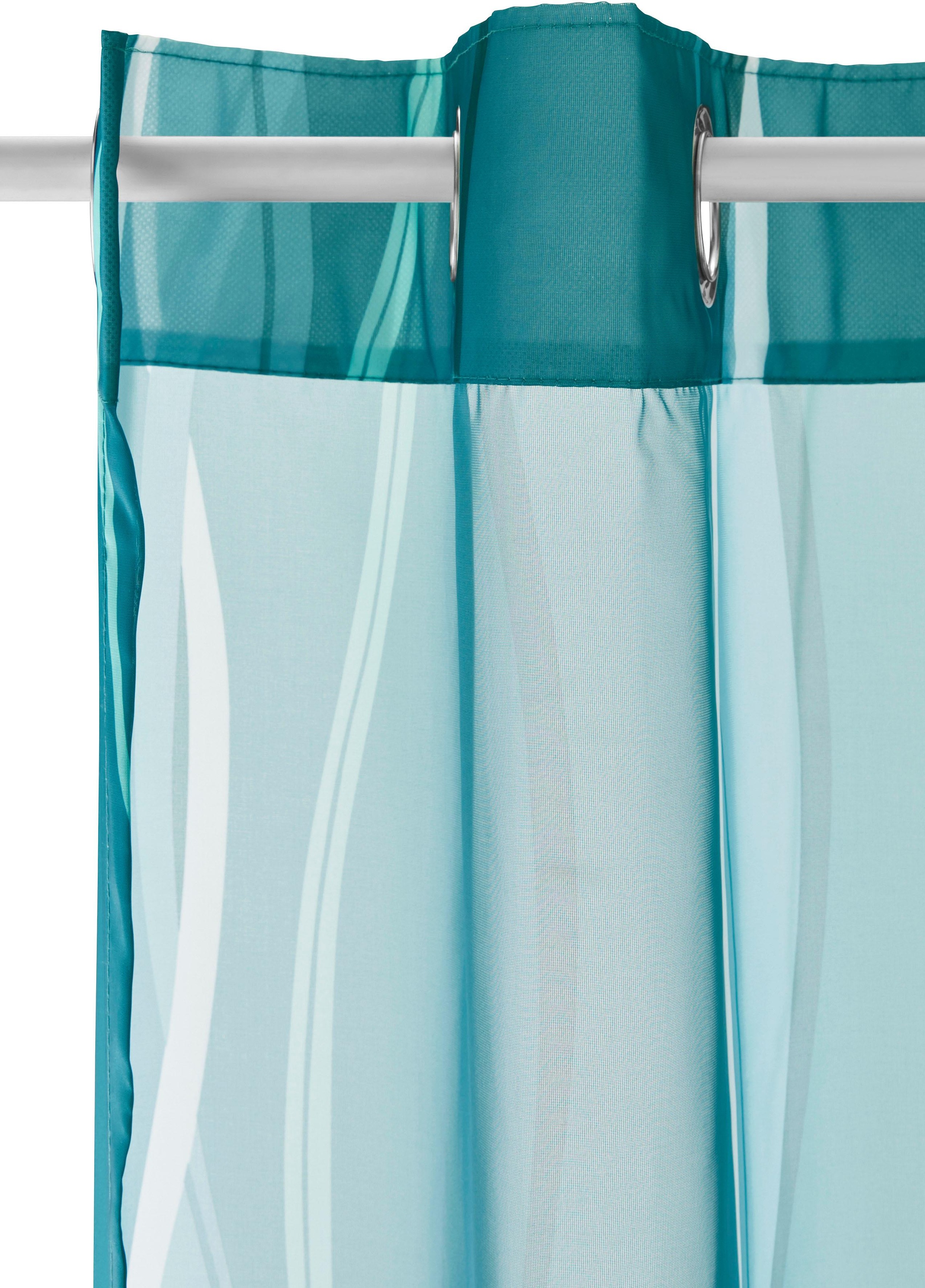 Thumbnail - my home Gardine "Dimona" Ösen 2 Stk. tlg. 2er-Set, transparent, Voile, Polyester