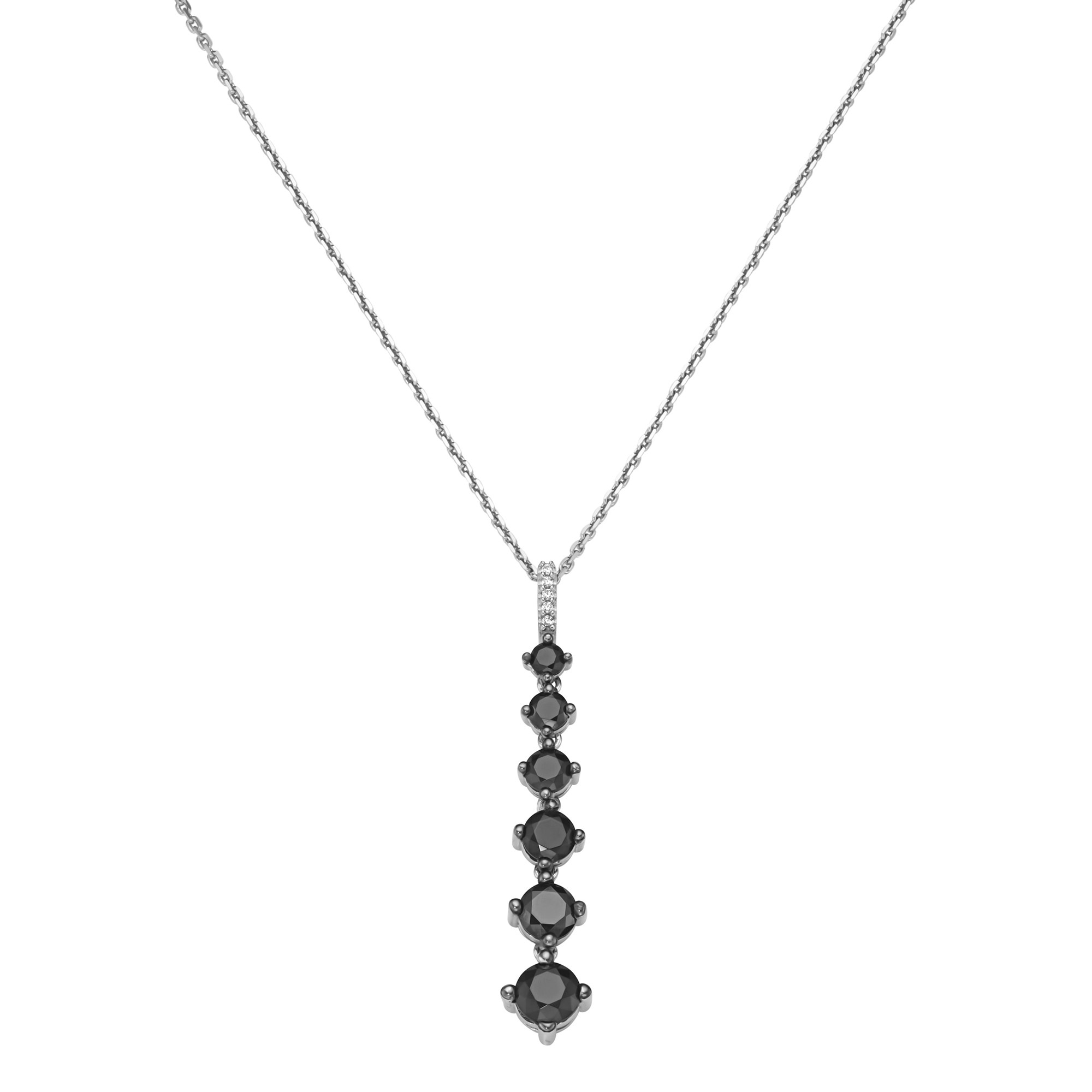 GIORGIO MARTELLO MILANO Kette mit Anhänger »mit Zirkonia oder schwarzem Spinell, Silber 925/-«