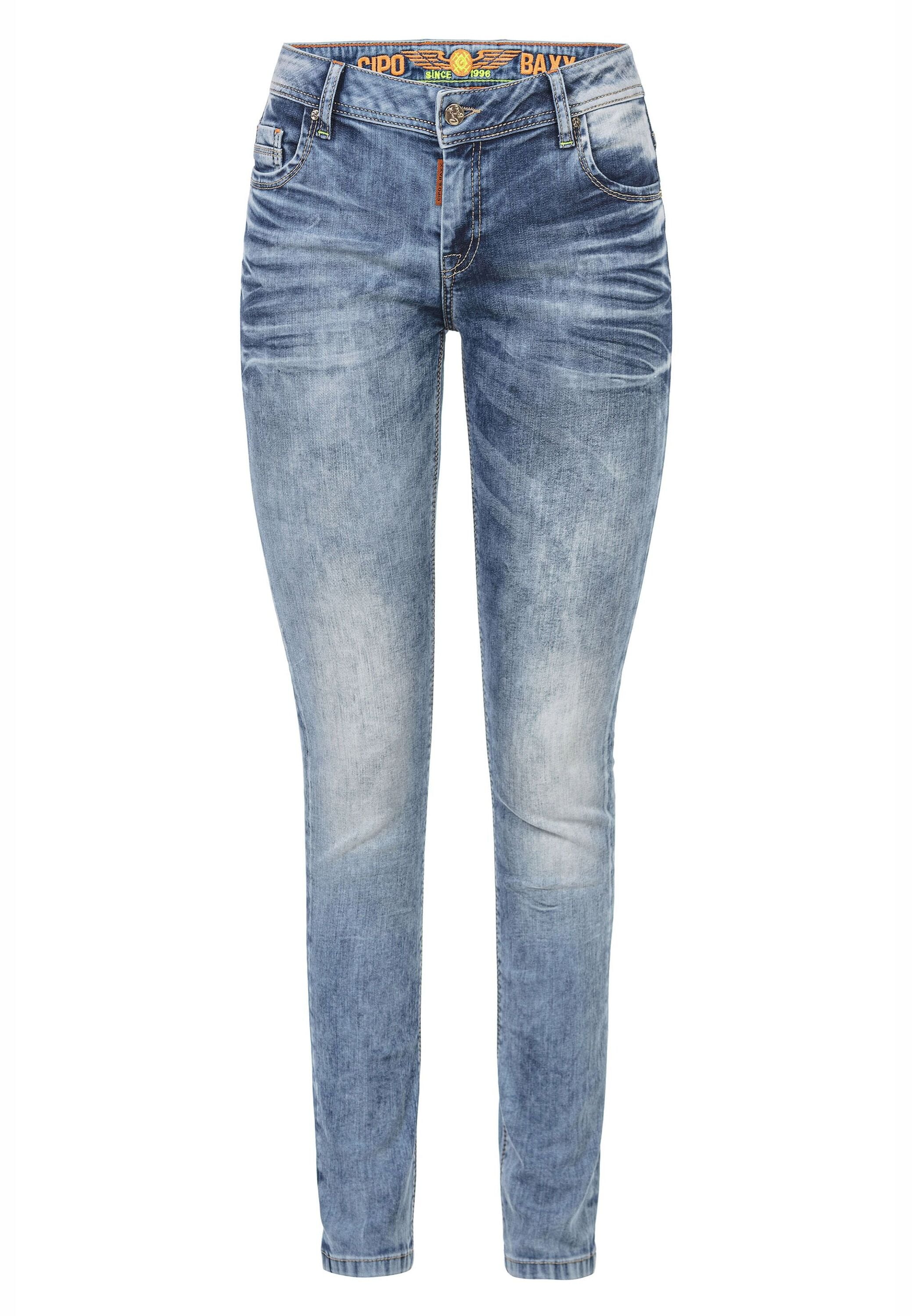 Cipo & Baxx Slim-fit-Jeans "Jeans", im Used-Look, WD443