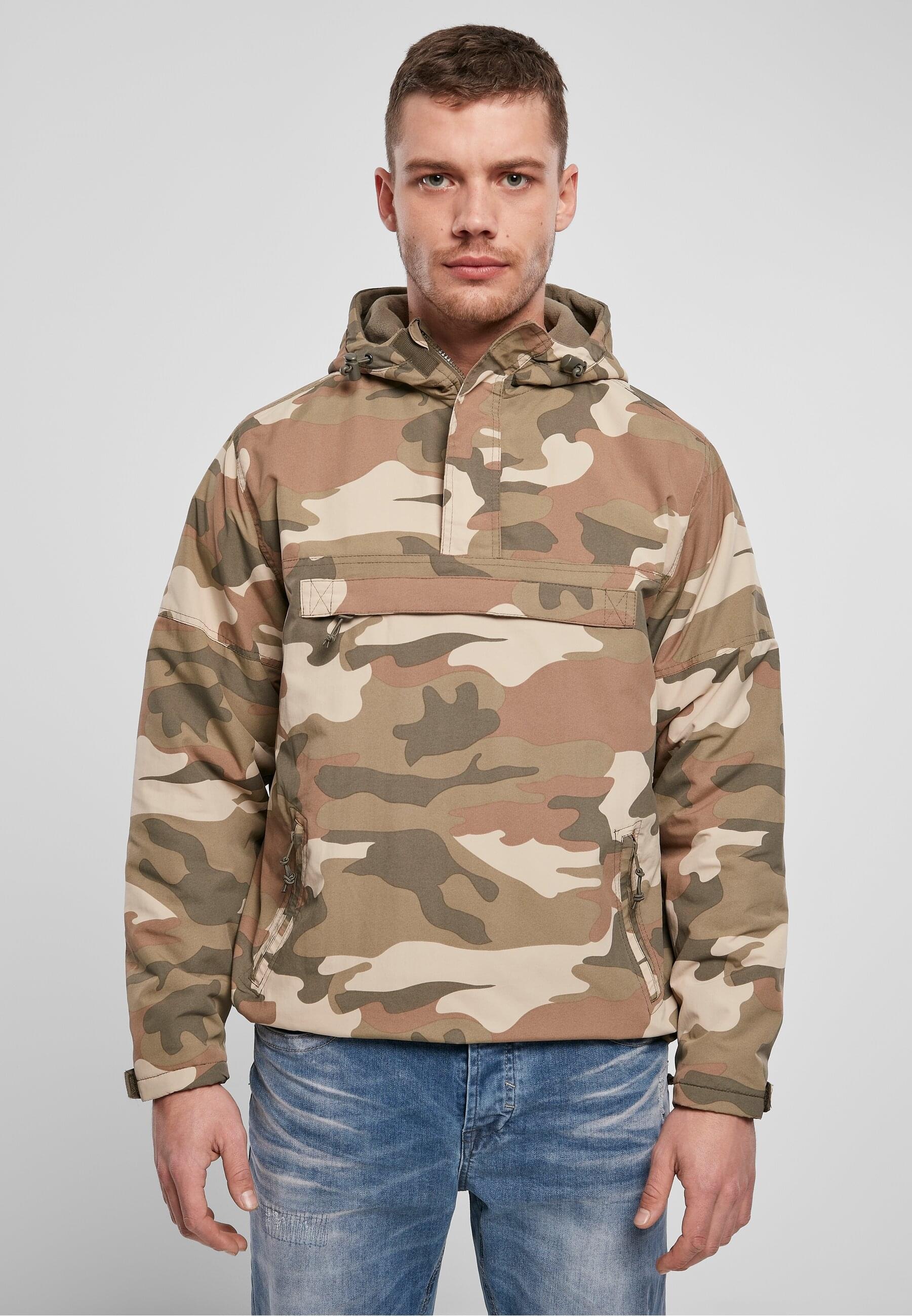 Brandit Anorak »Brandit Herren Fleece Pull Over Windbreaker«, (1 St.), mit Kapuze
