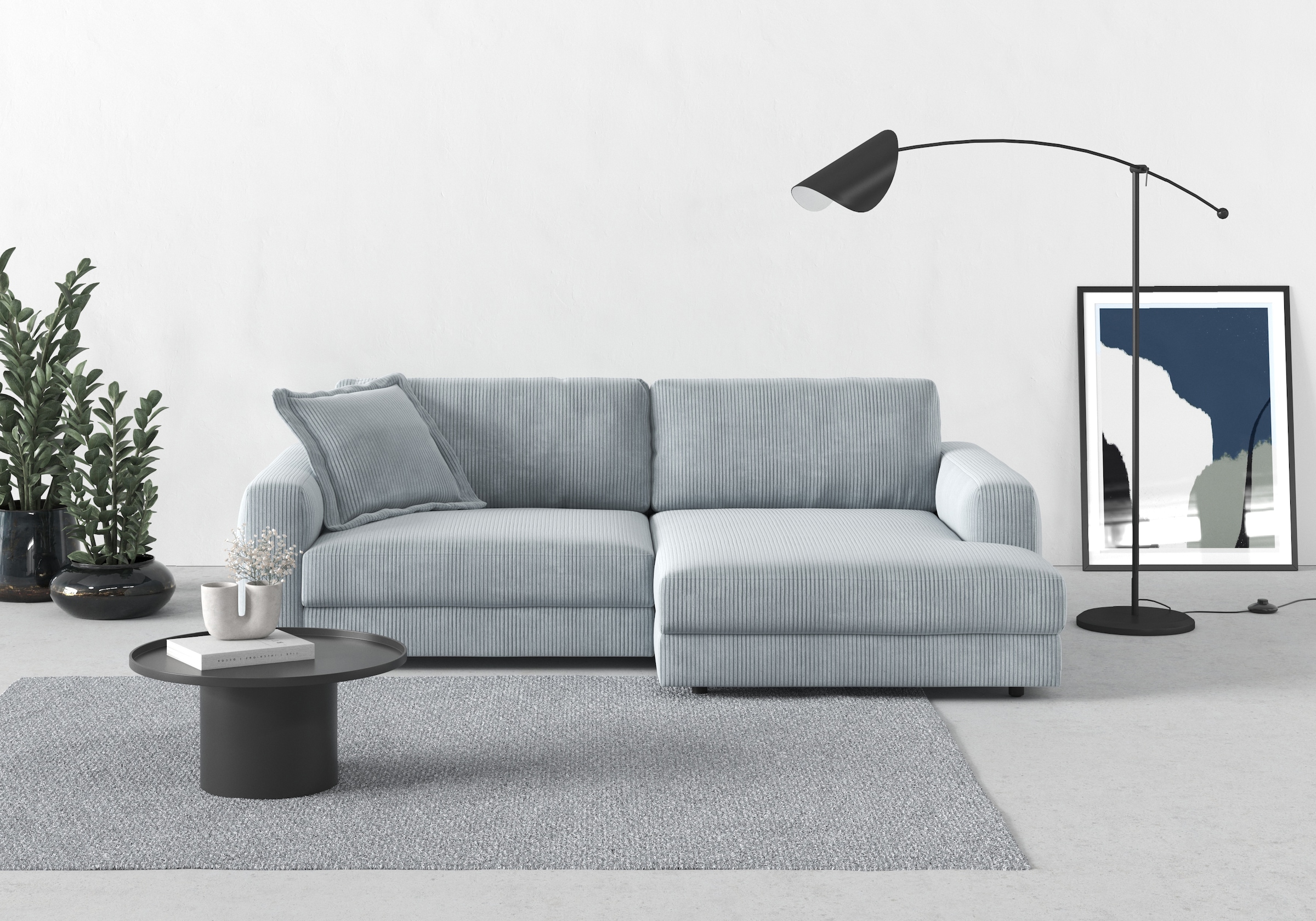 TRENDMANUFAKTUR Ecksofa »Bourbon, Designsofa mit tollem Sitzkomfort, L-Form,«, extra tiefe Sitzfläche, wahlweise mit Sitztiefenverstellung