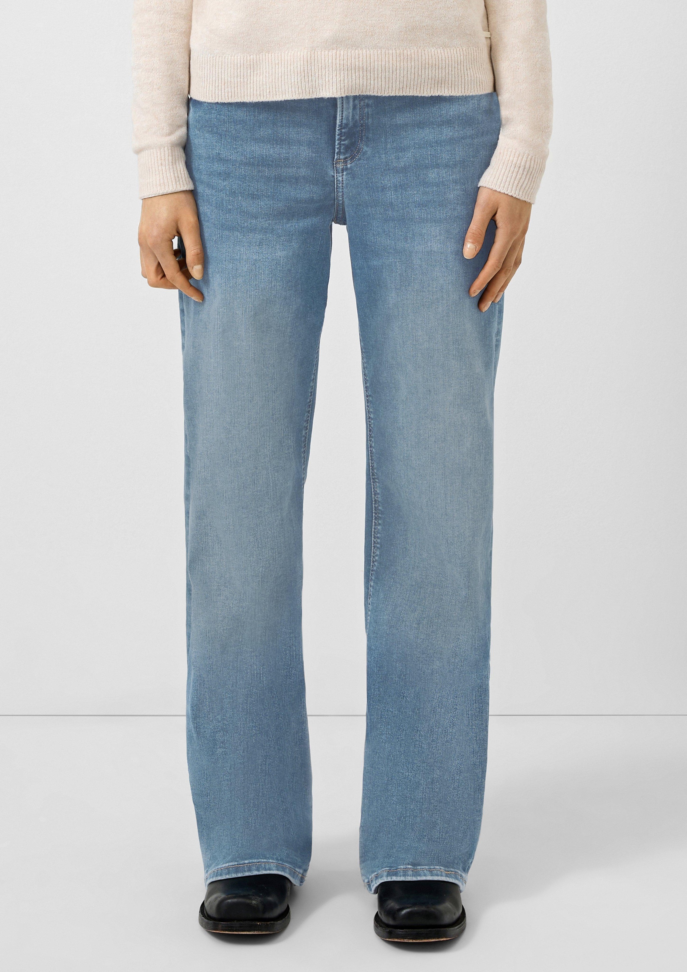 QS Stretch-Jeans "CATIE Wide Leg" 5-Pocket-Form günstig online kaufen