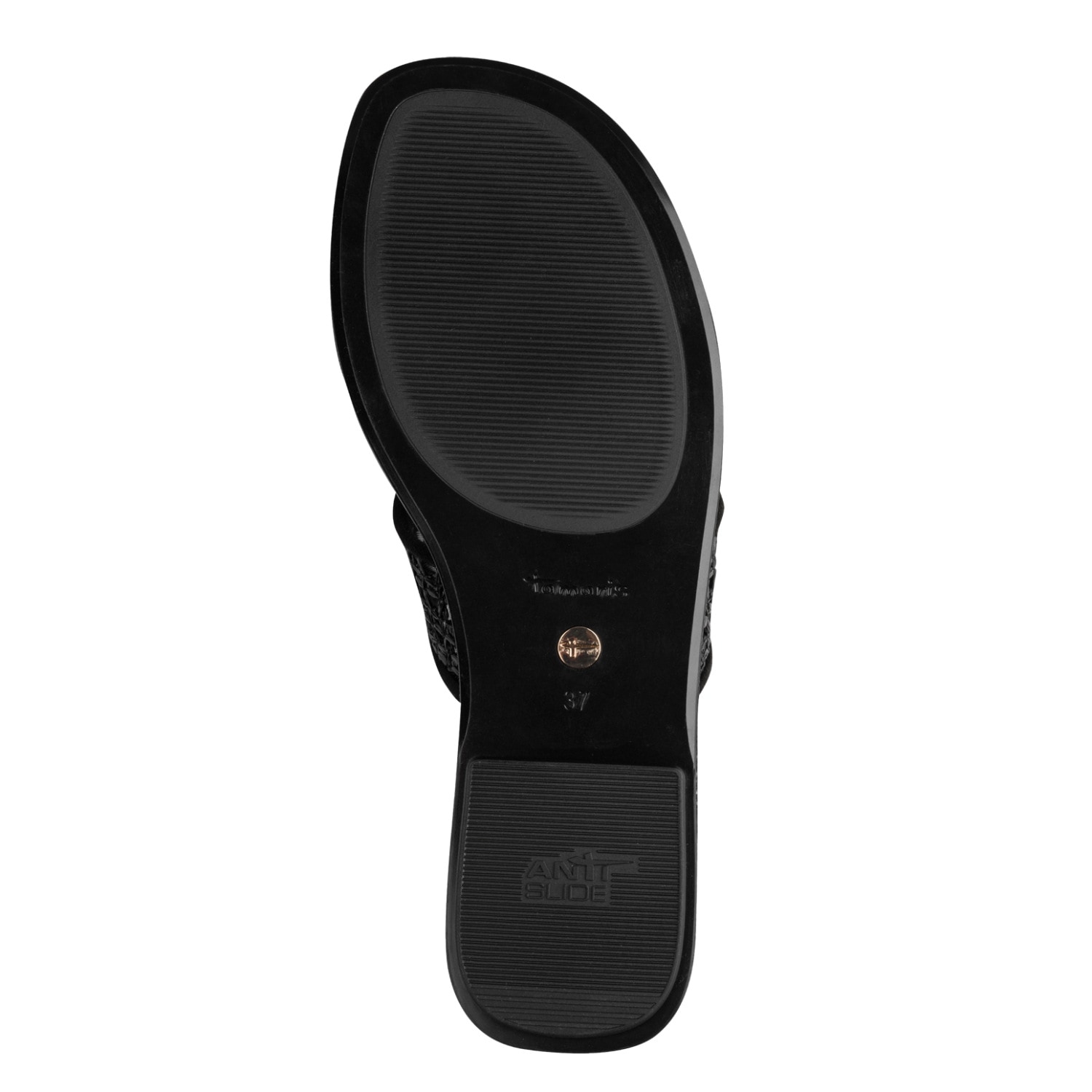 Tamaris Pantolette  Sommerschuh, Schlüpfschuh, Flat mit Baststickerei