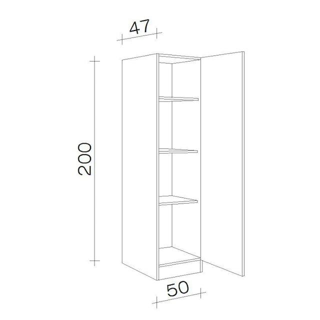 Flex-Well Seitenschrank »Bergen«, (B x H x T) 50 x 200 x 47 cm, für viel  Stauraum kaufen | BAUR