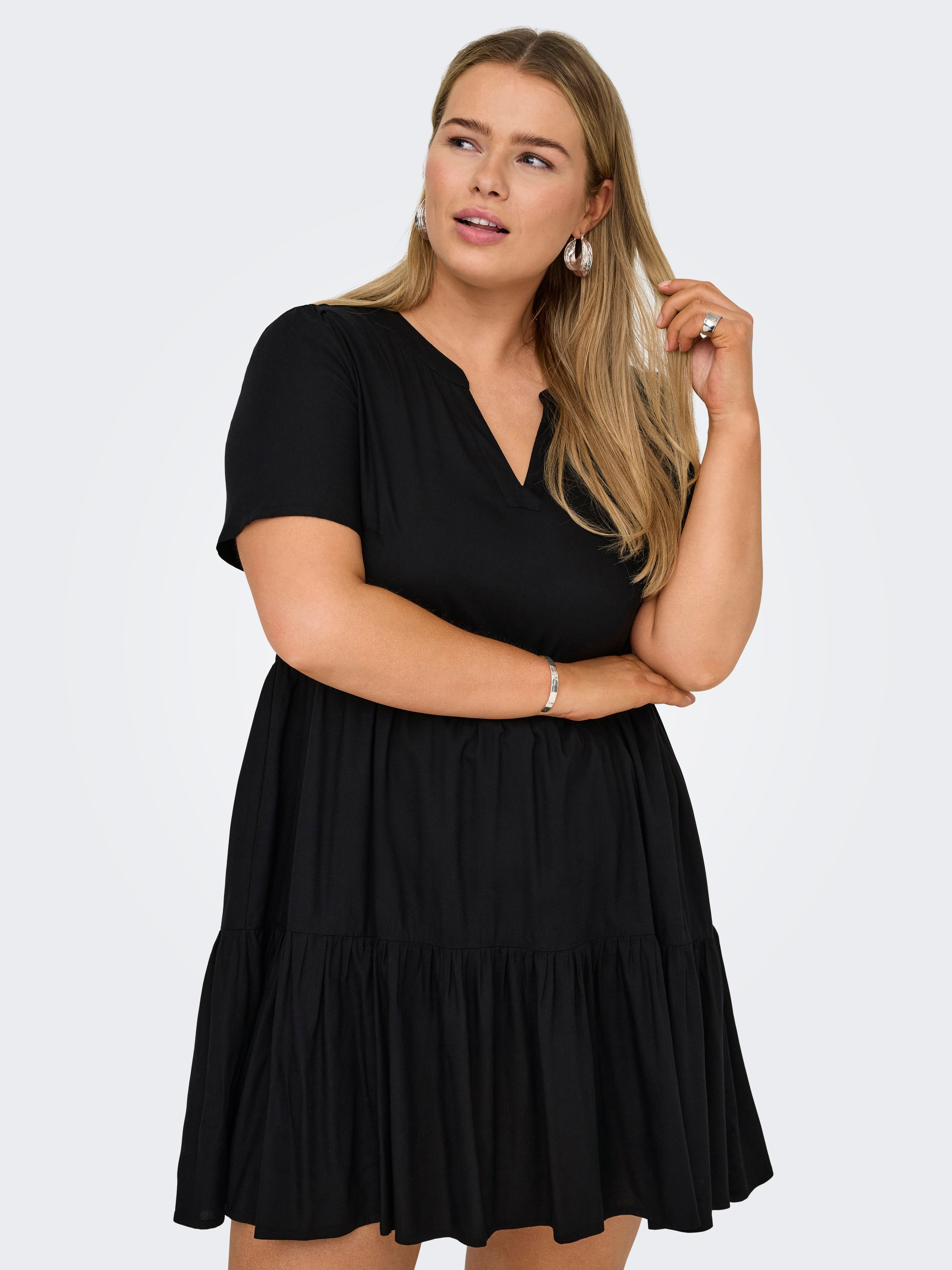 ONLY CARMAKOMA Minikleid "CARZALLY LIFE S/S THEA TUNIC DRESS NOOS", Sommerk günstig online kaufen