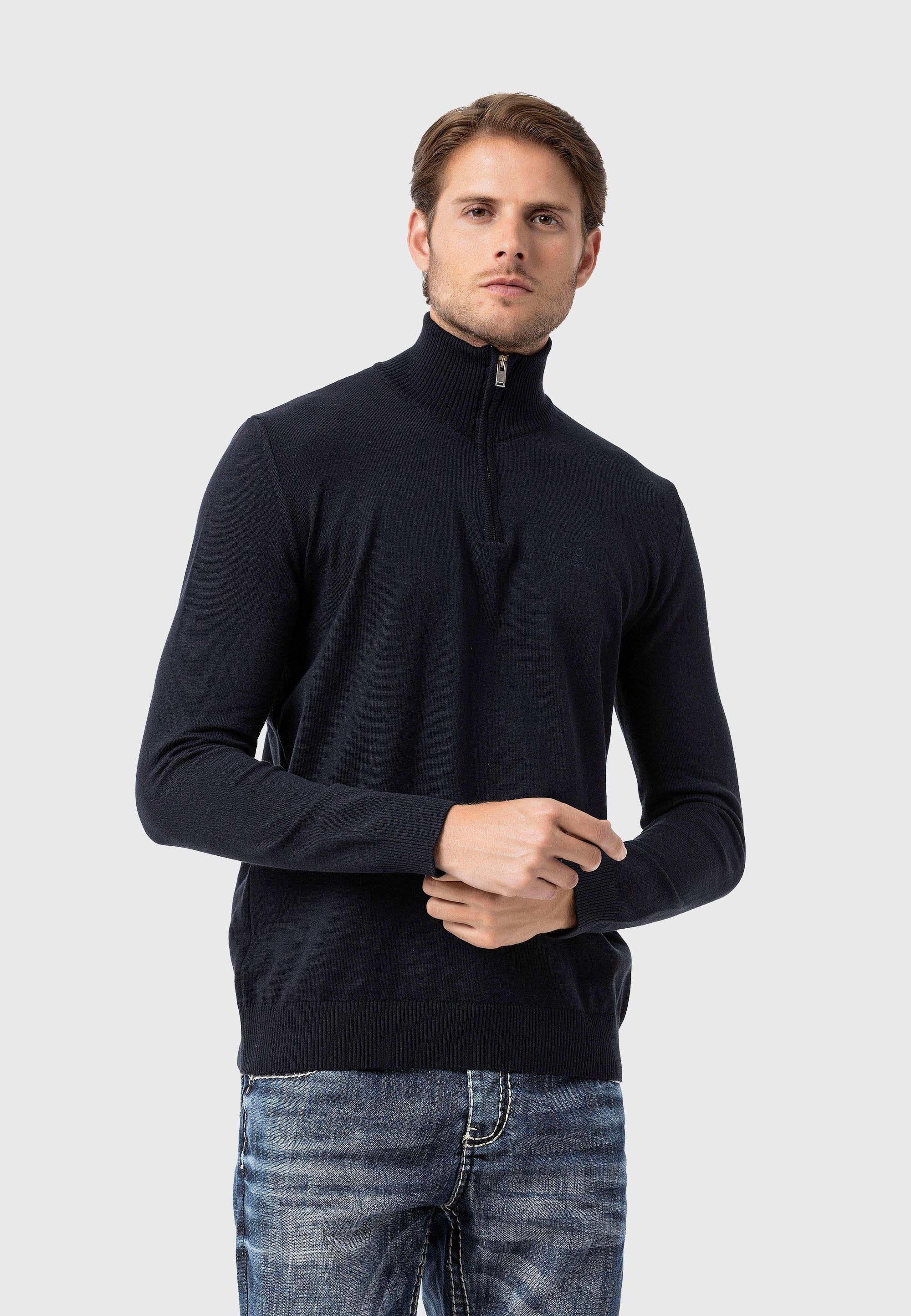 Cipo & Baxx Troyer »Pullover«, mit Troyer-Kragen
