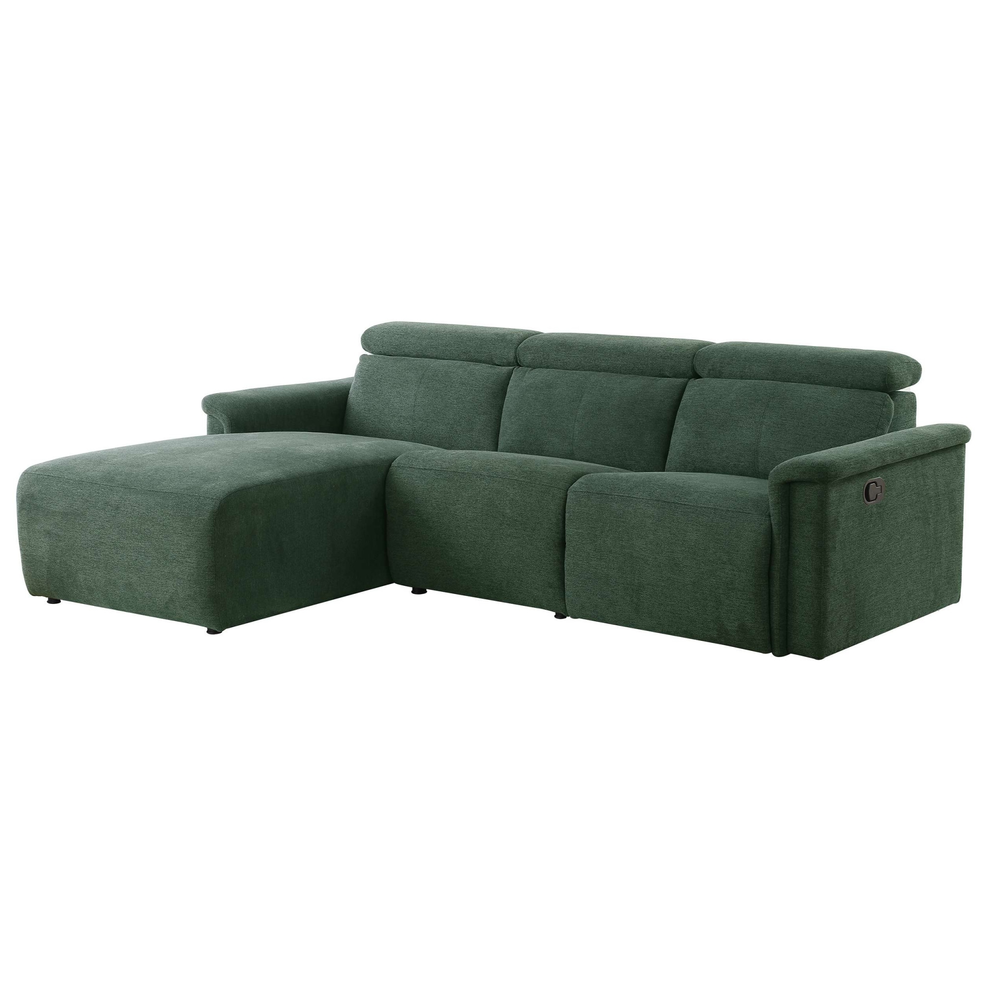 OTTO home Ecksofa »LUND, Struktur-Bezug, L-Form, 258cm, man./elektr. Relaxfunktion (USB)« USB-A/C bei elektrischer Variante und Kopfteilverstellung