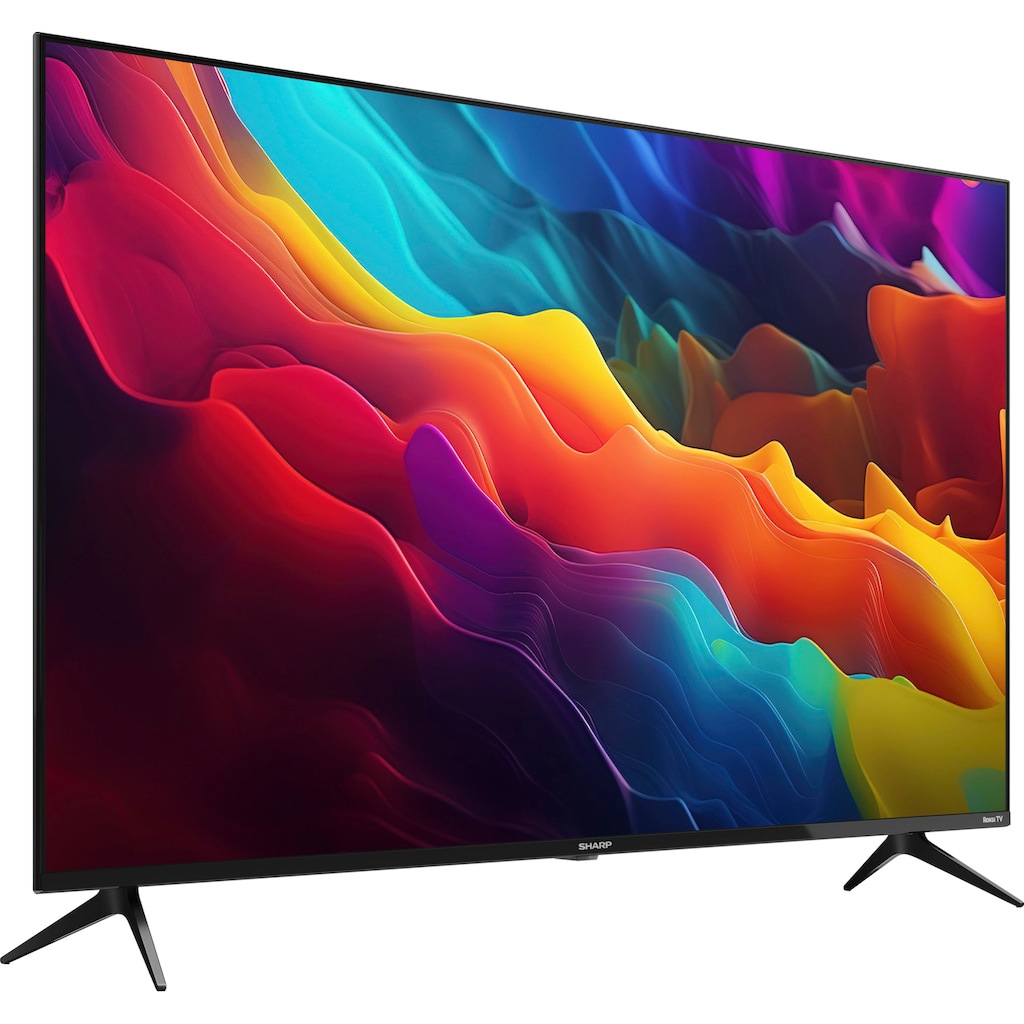 Sharp LED-Fernseher »4T-C55FJx«, 139 cm/55 Zoll, 4K Ultra HD, Smart-TV, Roku TV nur in Deutschland verfügbar, Rahmenlos, HDR10, Dolby Digital