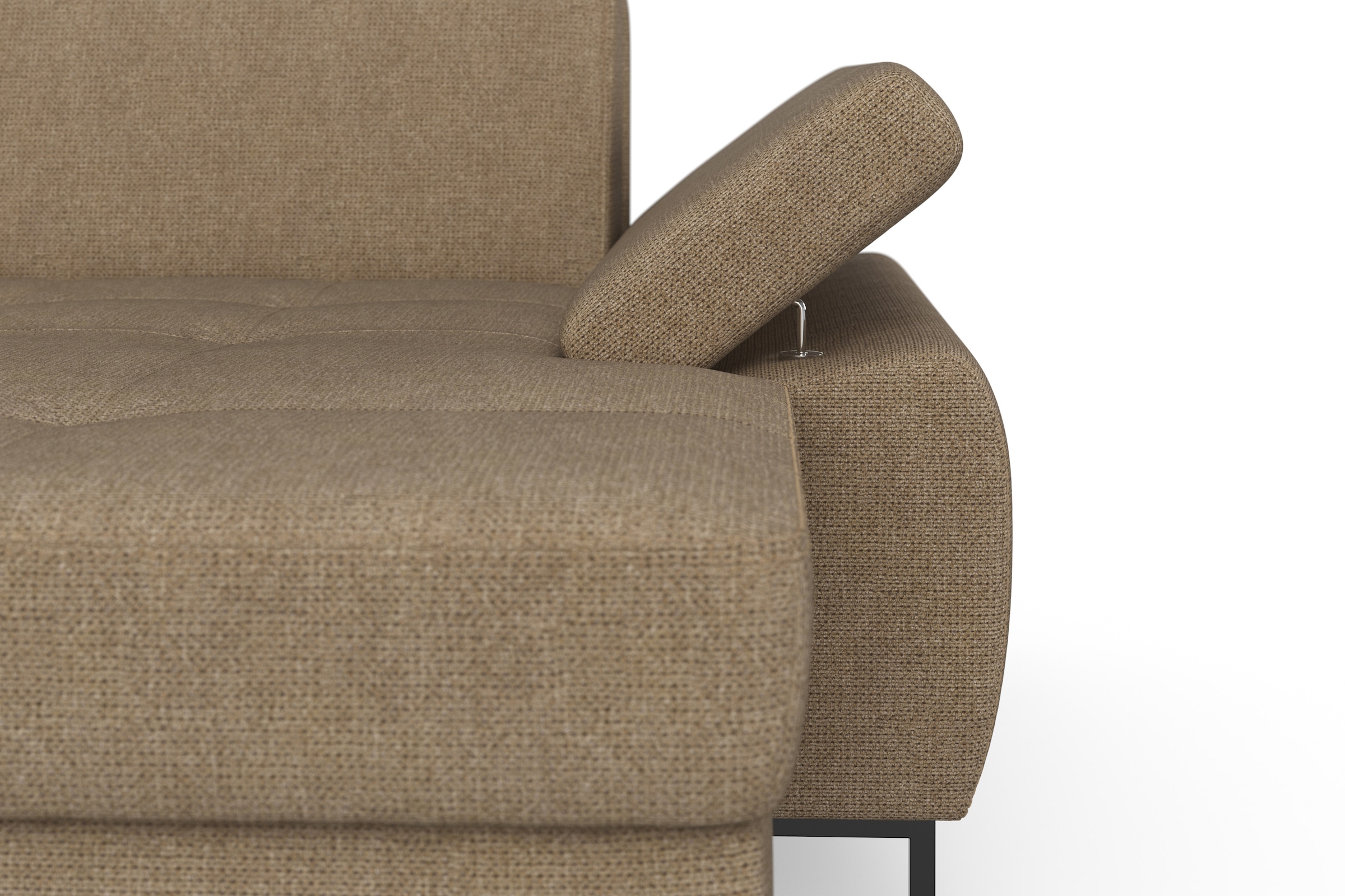 DOMO collection Ecksofa »Capelo L-Form«, mit Armteilverstellung, wahlweise mit Bettfunktion, Federkern