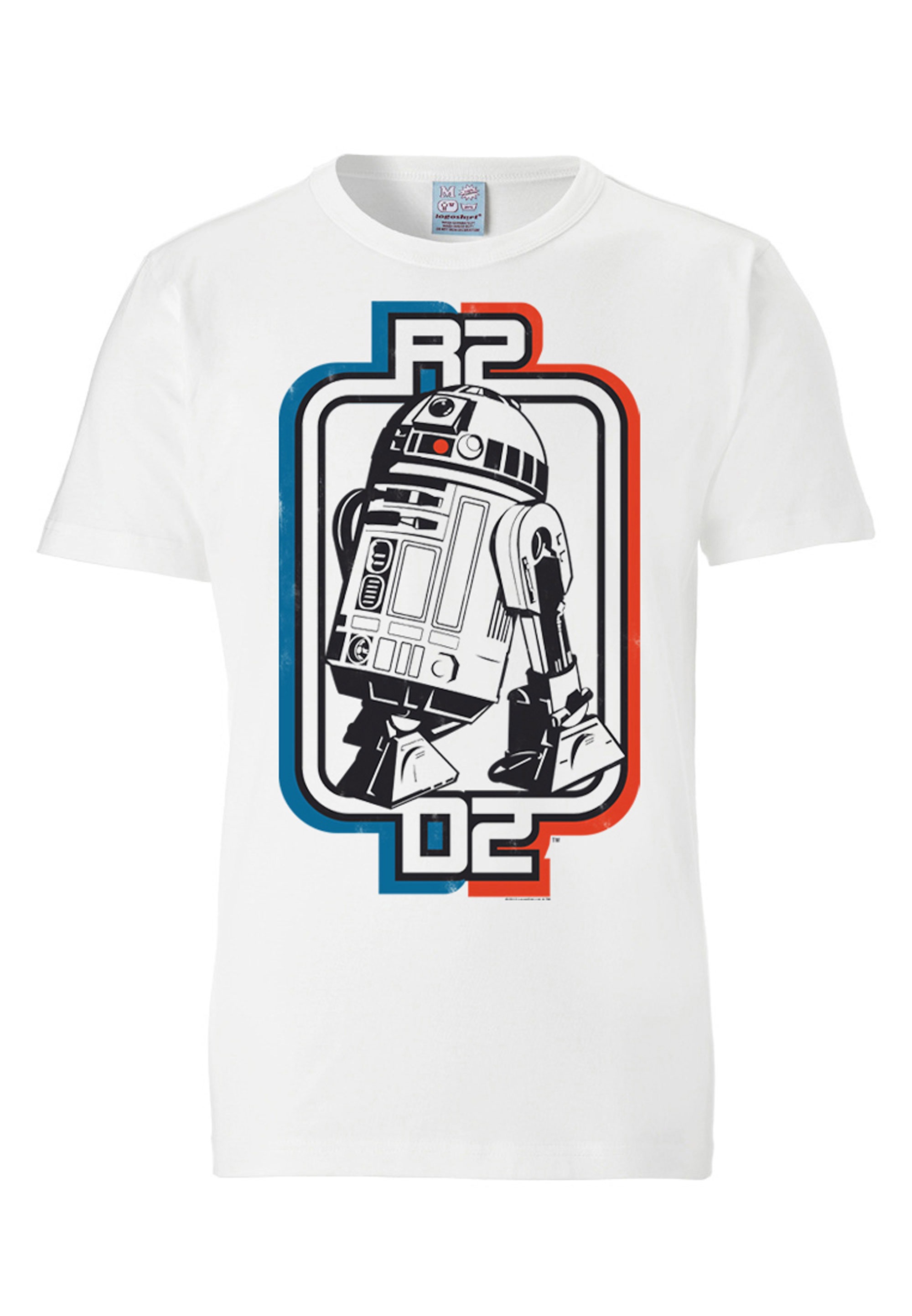 LOGOSHIRT T-Shirt »R2D2 - Krieg der Sterne«, mit auffälligem Print