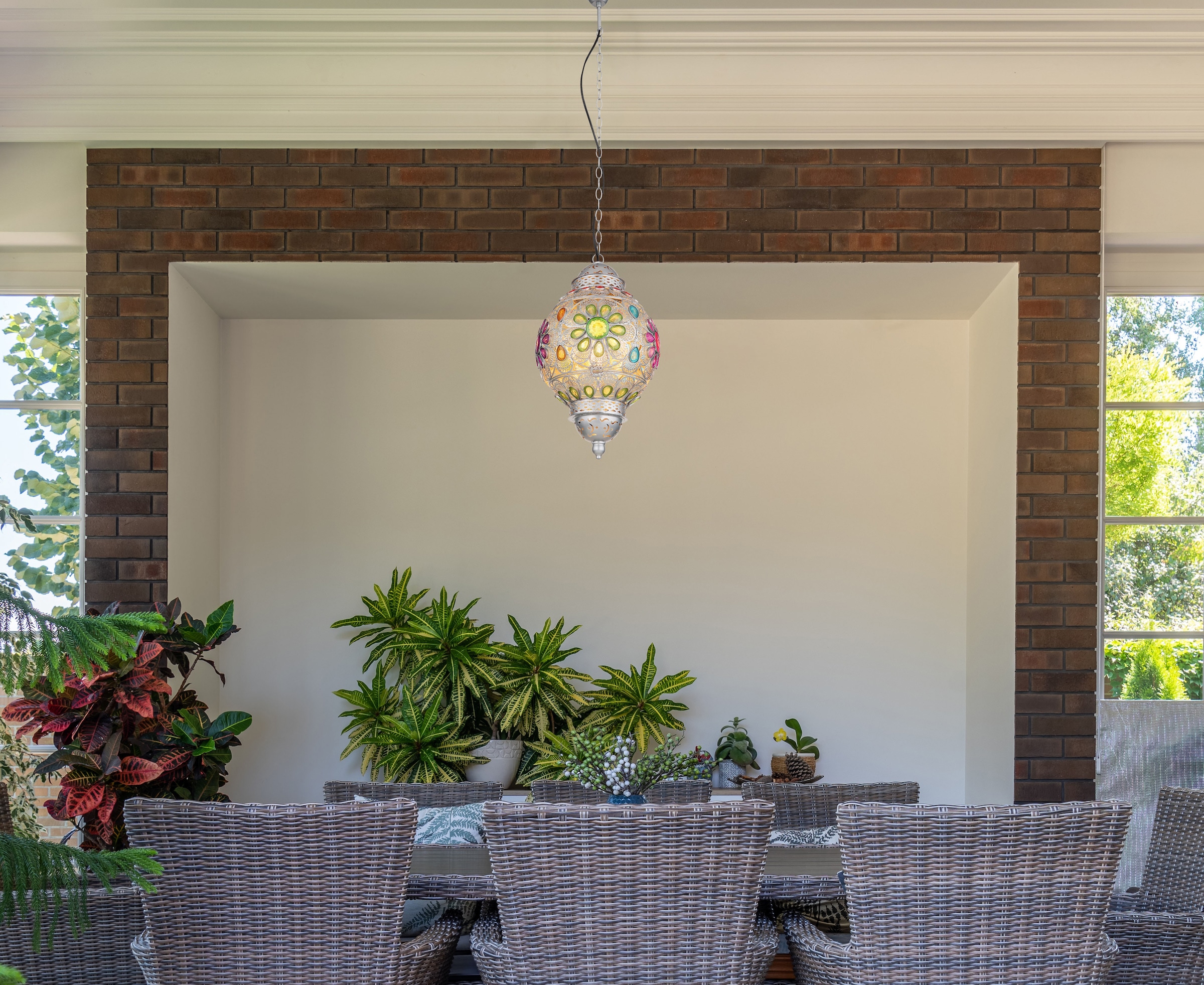 GLOBO LIGHTING Hängeleuchte »GELASIUS«, Leuchtmittel E27 | ohne Leuchtmittel, Hängelampe/Pendelleuchte/Esszimmer/Wohnzimmer/Esstisch
