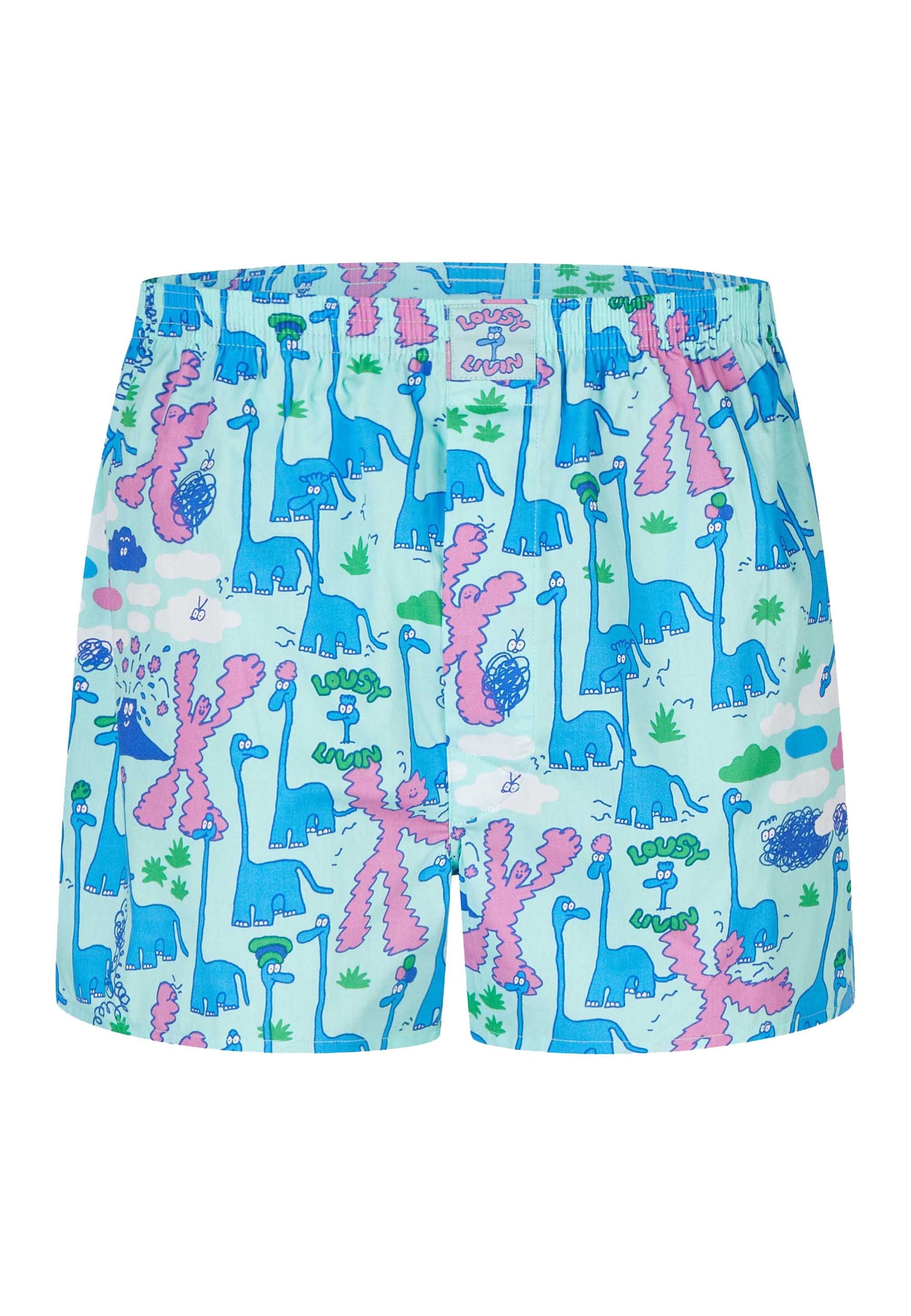 Lousy Livin Boxershorts »Dino & Greater Flamingo« 2 Stk. mit lässigen Allover-Prints