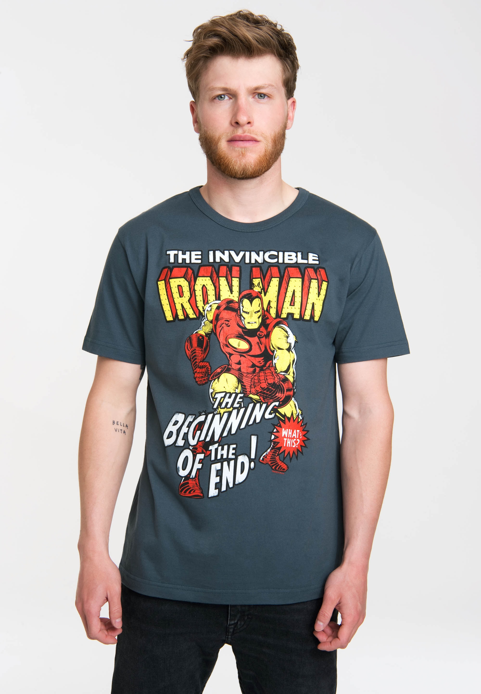 LOGOSHIRT T-Shirt »Iron | Logo BAUR mit ▷ kaufen Retro-Print Man - Marvel«