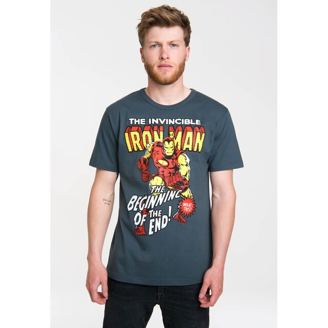 LOGOSHIRT T-Shirt »Iron Man Logo - Marvel«, mit Retro-Print ▷ kaufen | BAUR