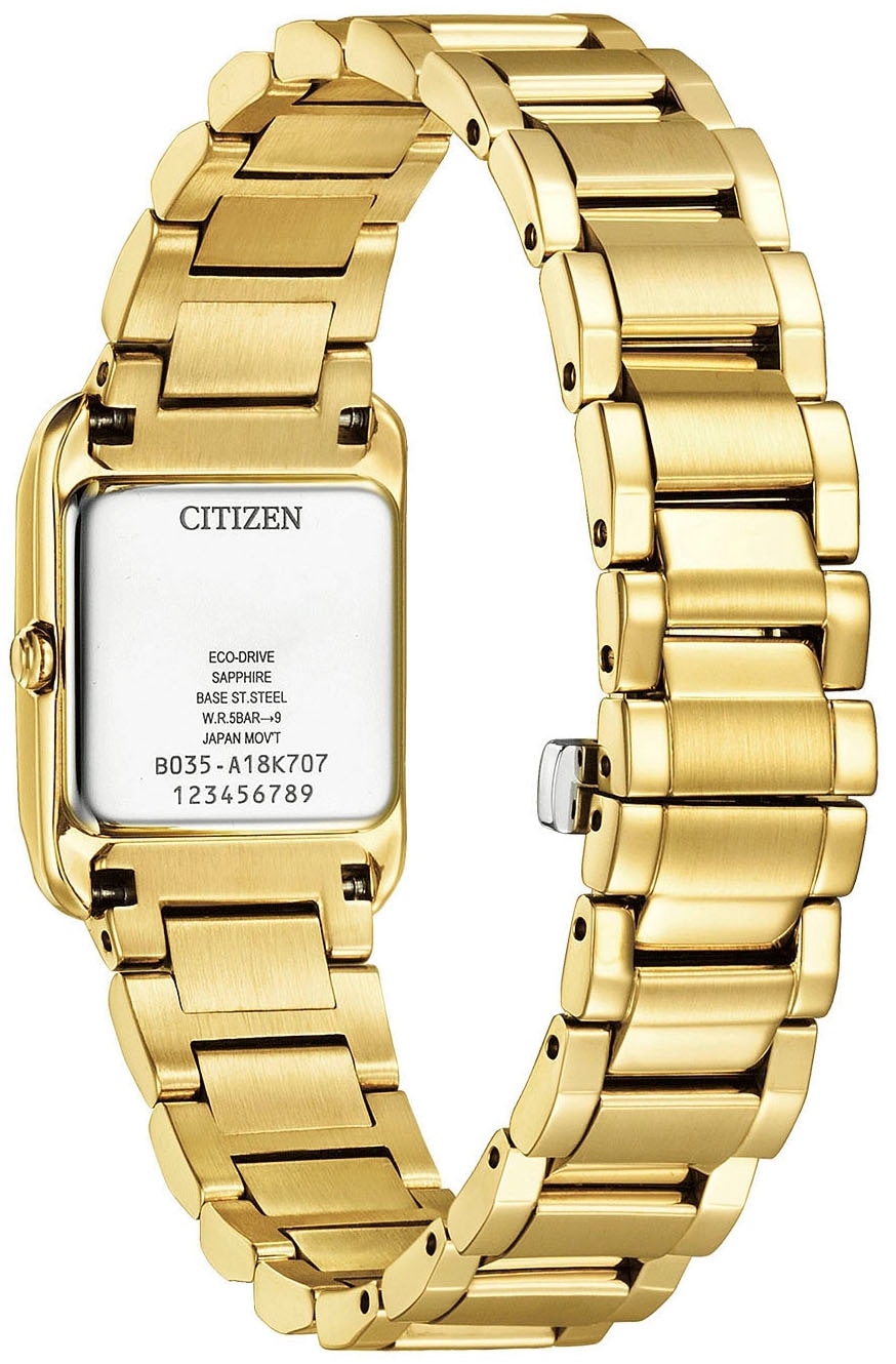Citizen Solaruhr, Armbanduhr, Damenuhr, Edelstahlarmband, Saphirglas